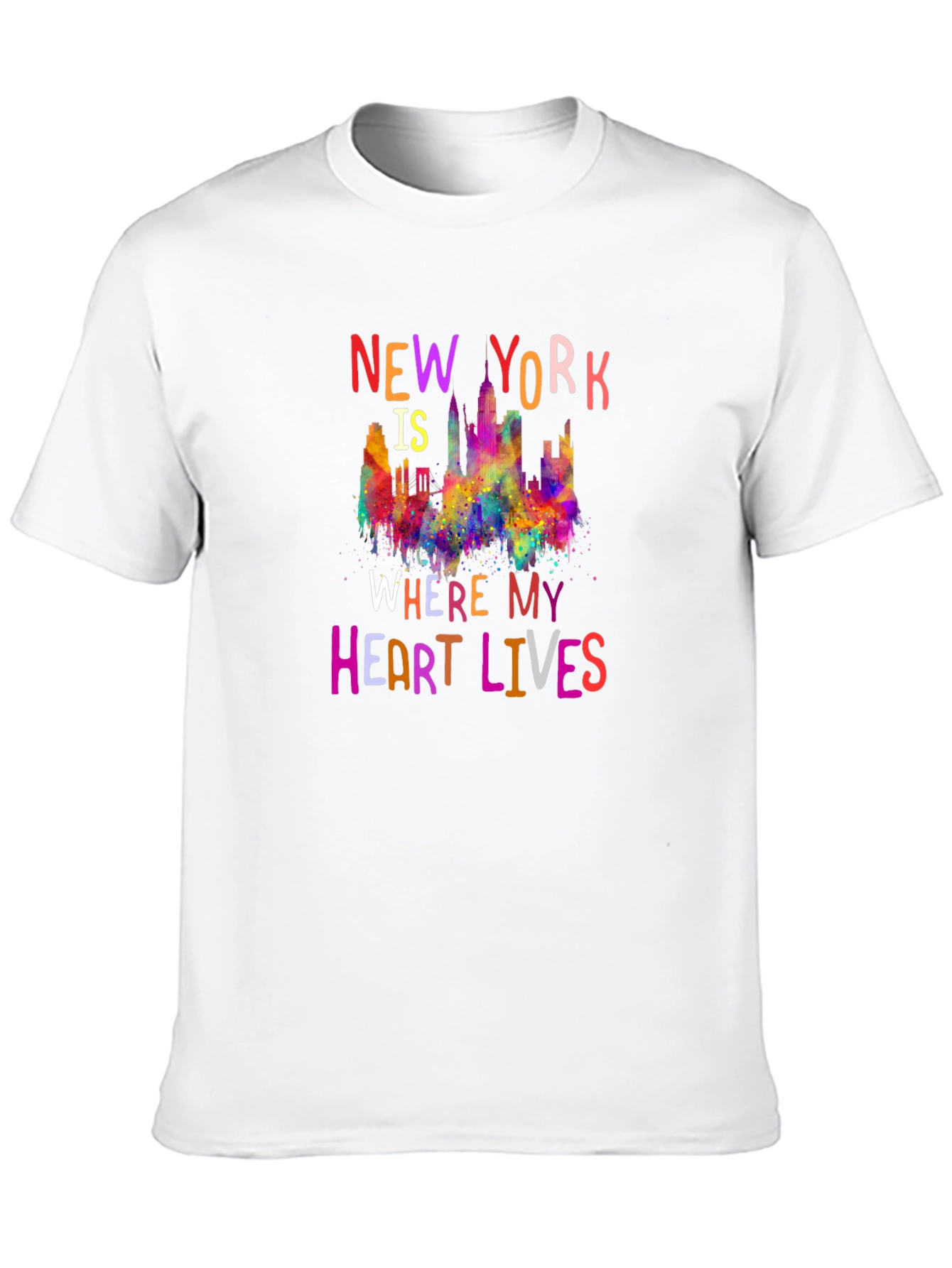 New York Heart Lives Here Graphic Tee