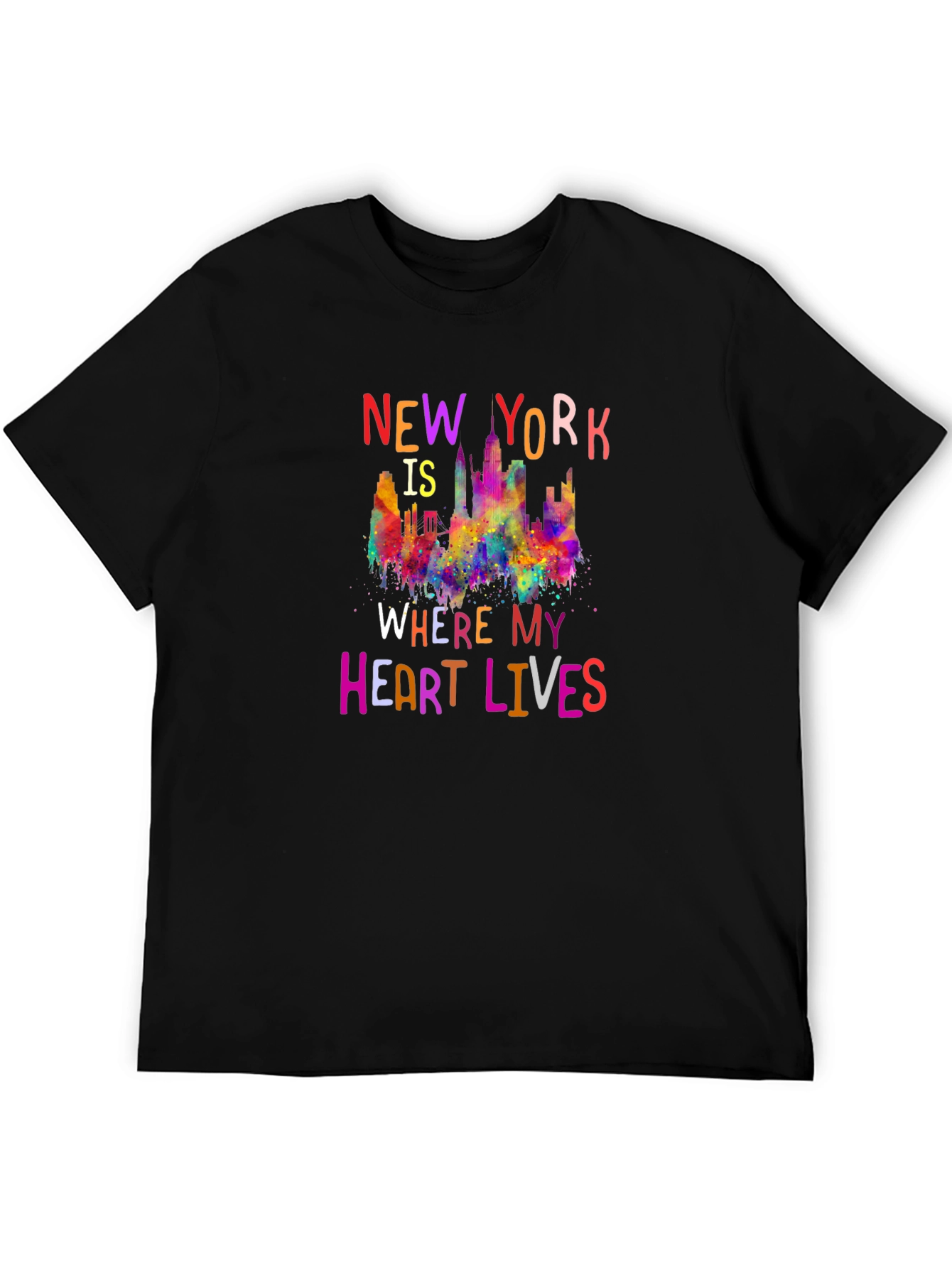 New York Heart Lives Here Graphic Tee