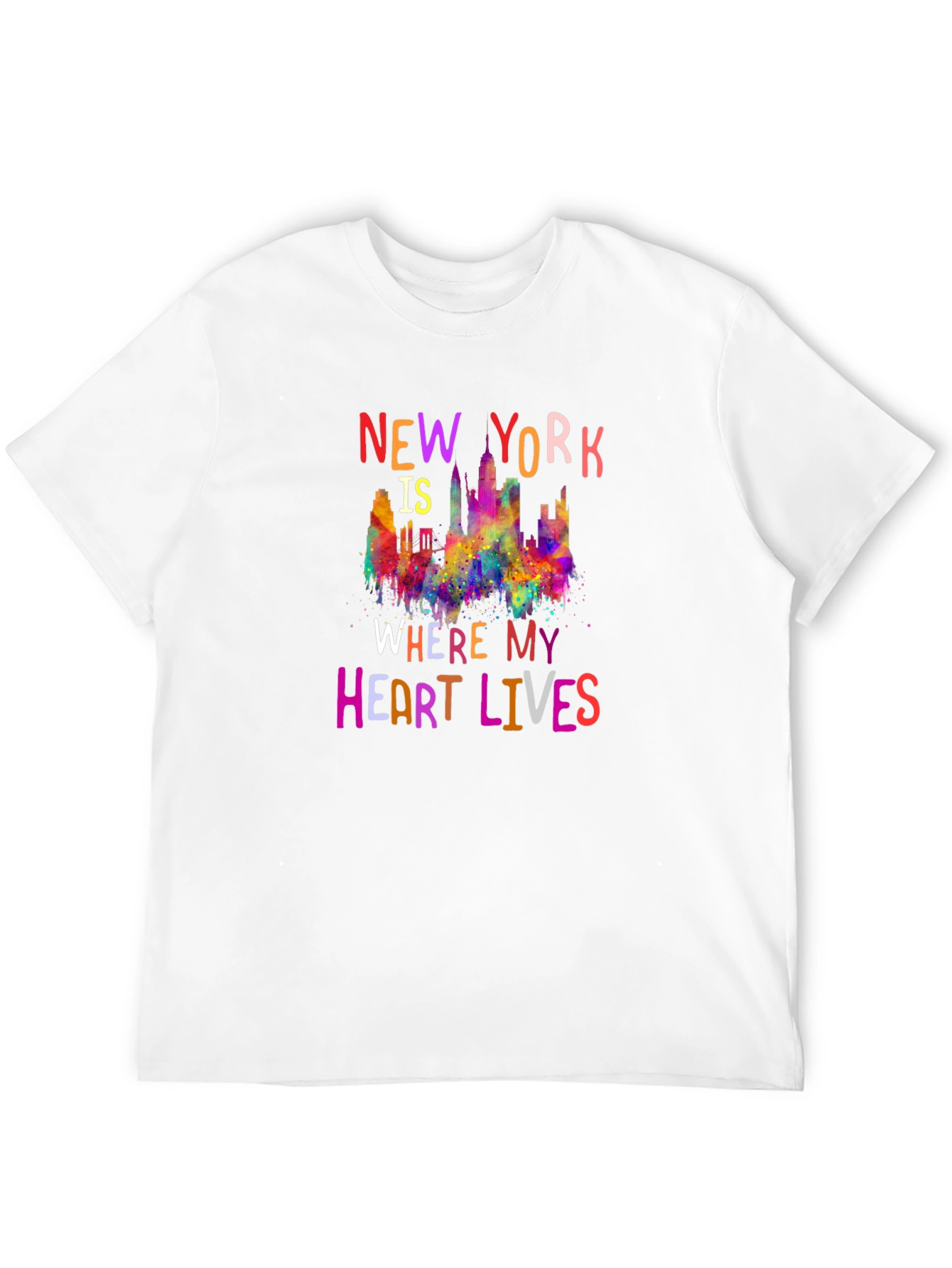 New York Heart Lives Here Graphic Tee