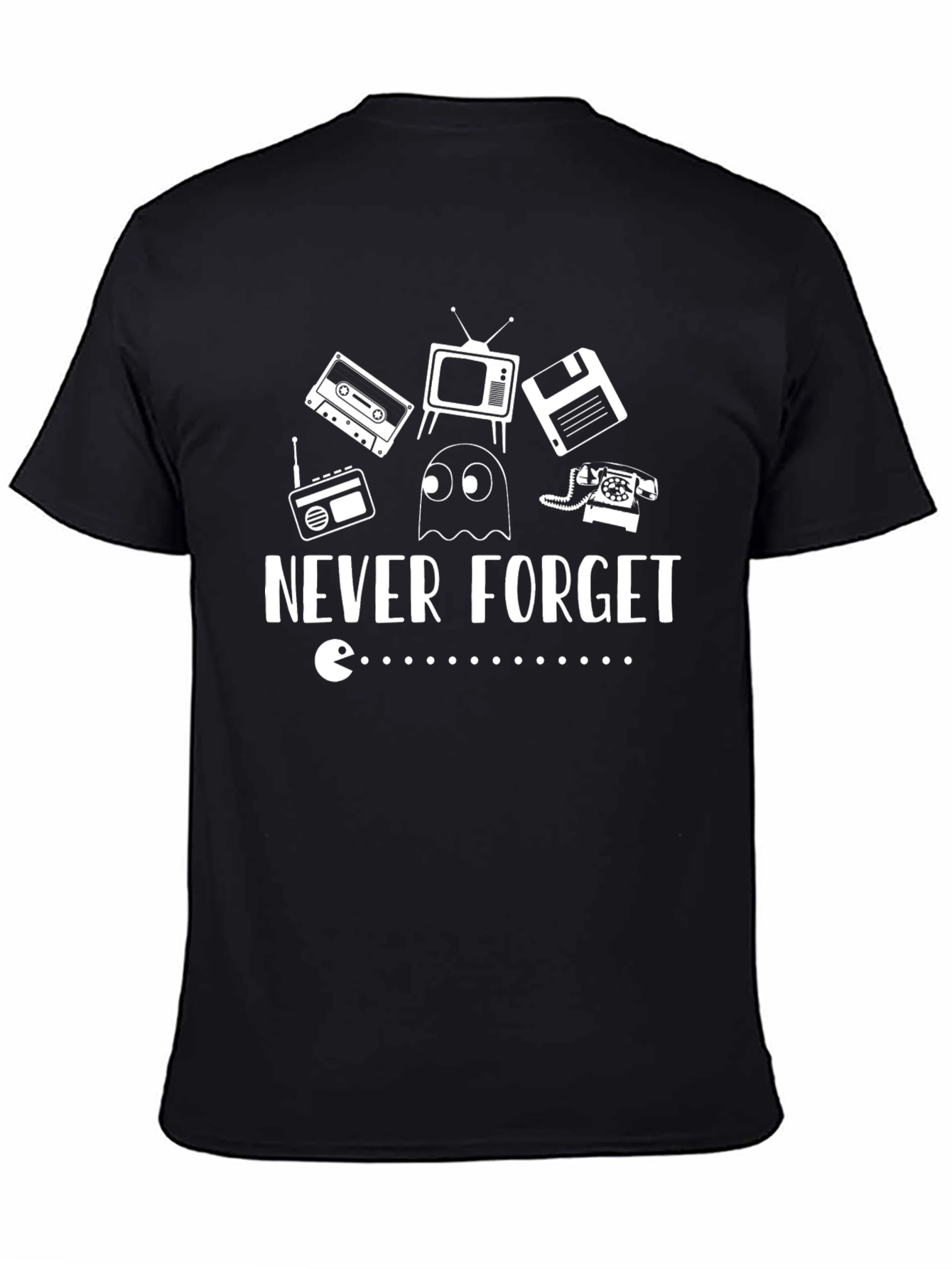 Never Forget Retro Tech Graphic T-Shirt