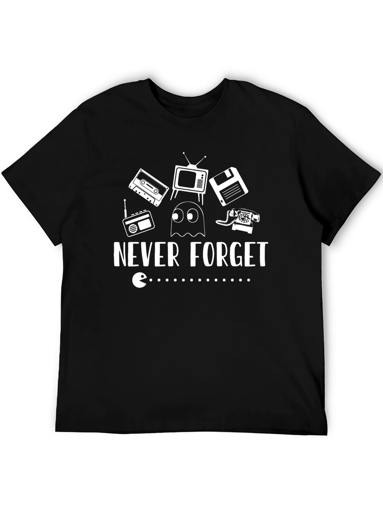 Never Forget Retro Tech Graphic T-Shirt