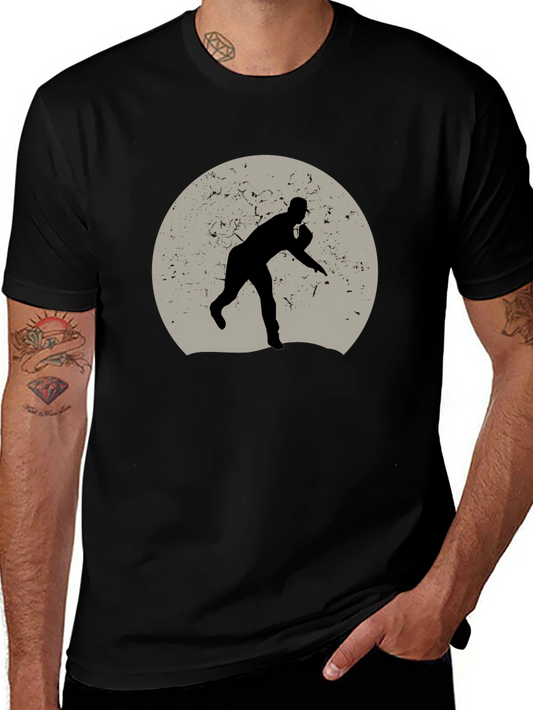 Baseball Pitcher Graphic Tee - Black
