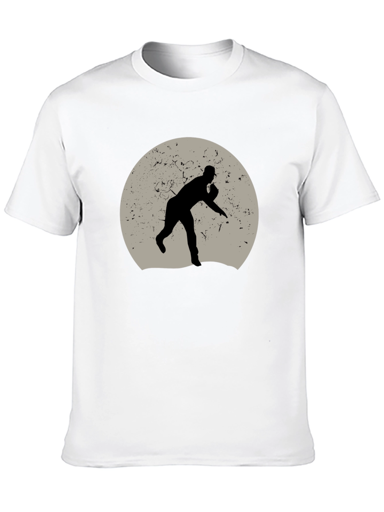 Baseball Pitcher Graphic Tee - Black