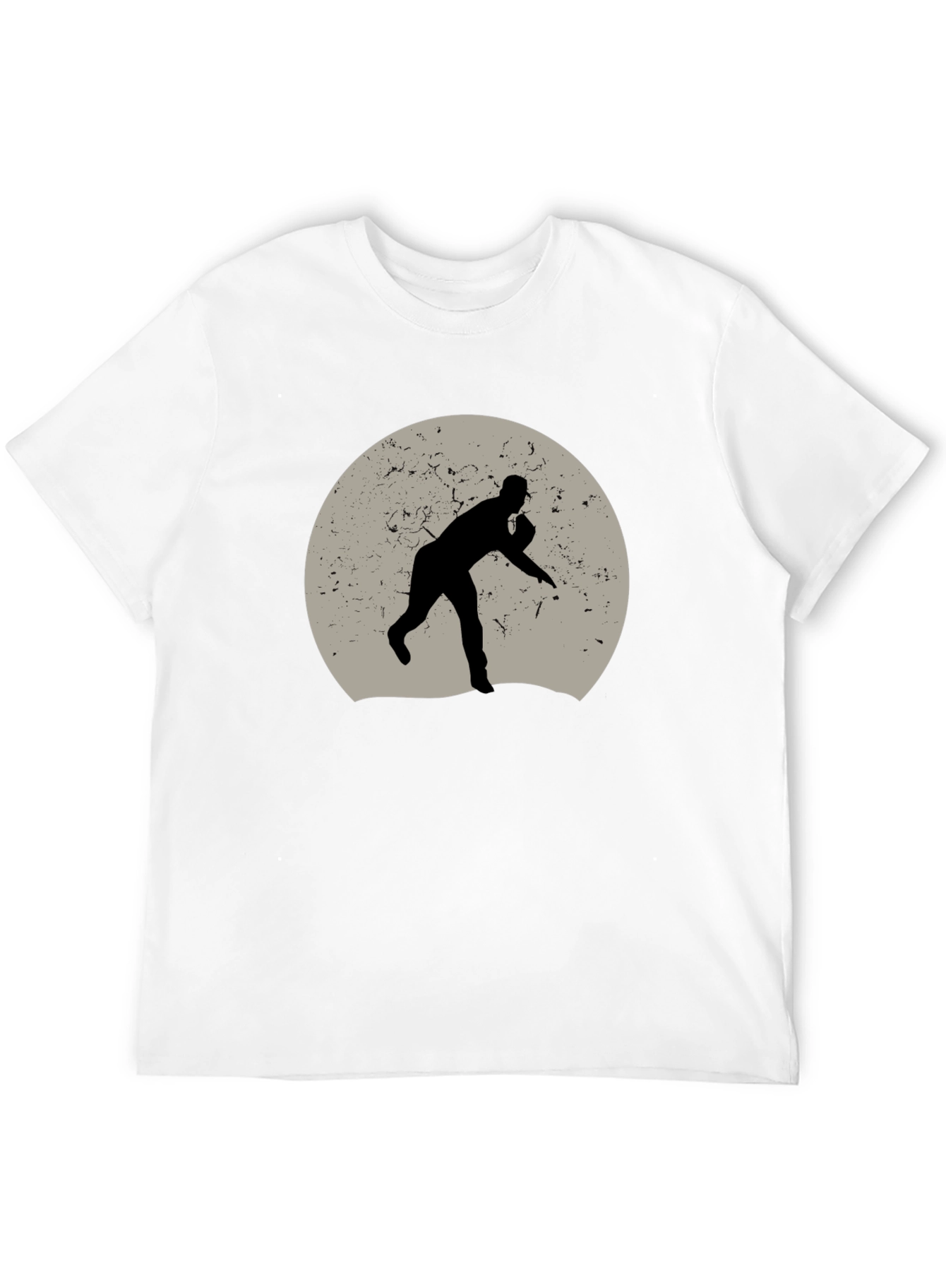 Baseball Pitcher Graphic Tee - Black