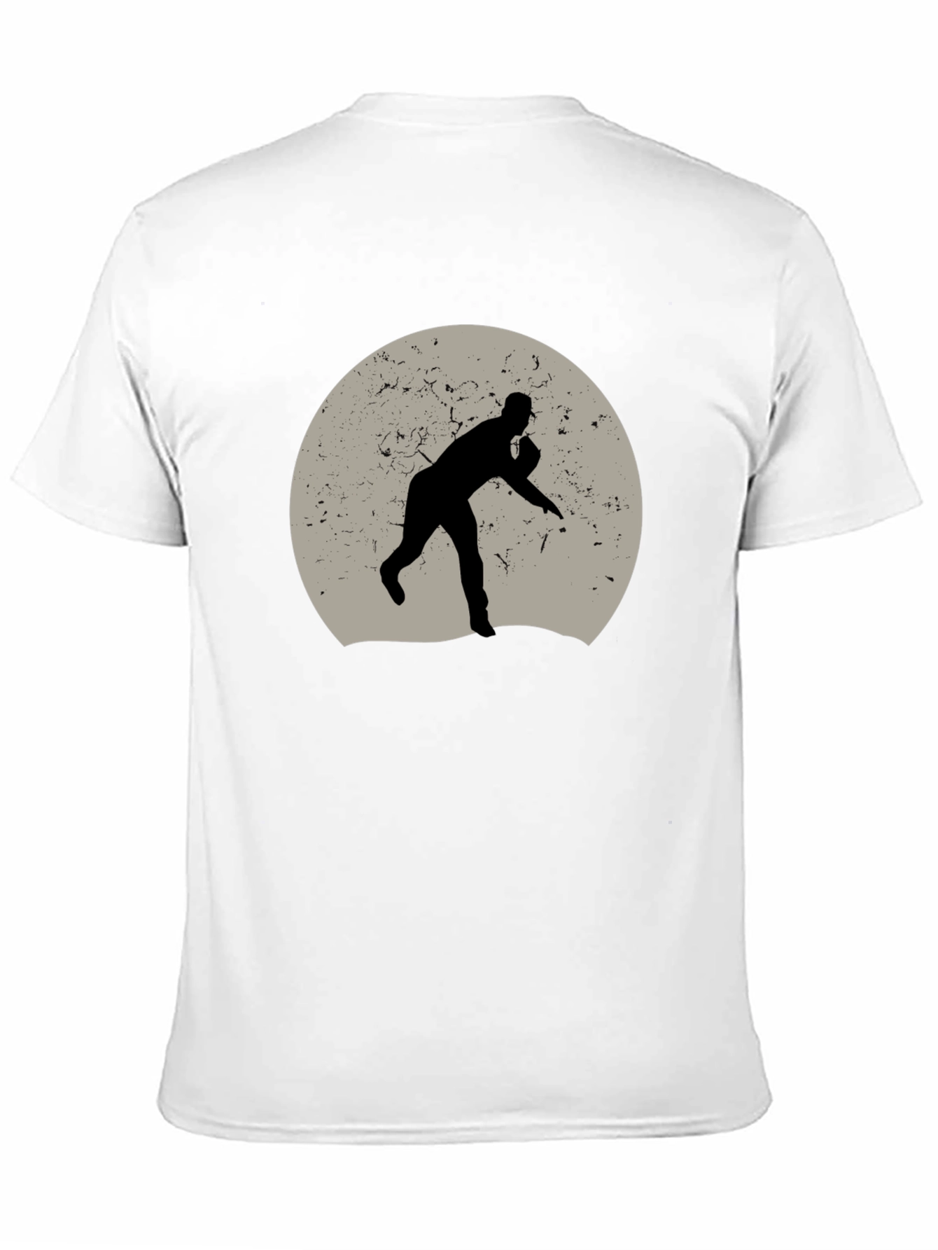 Baseball Pitcher Graphic Tee - Black