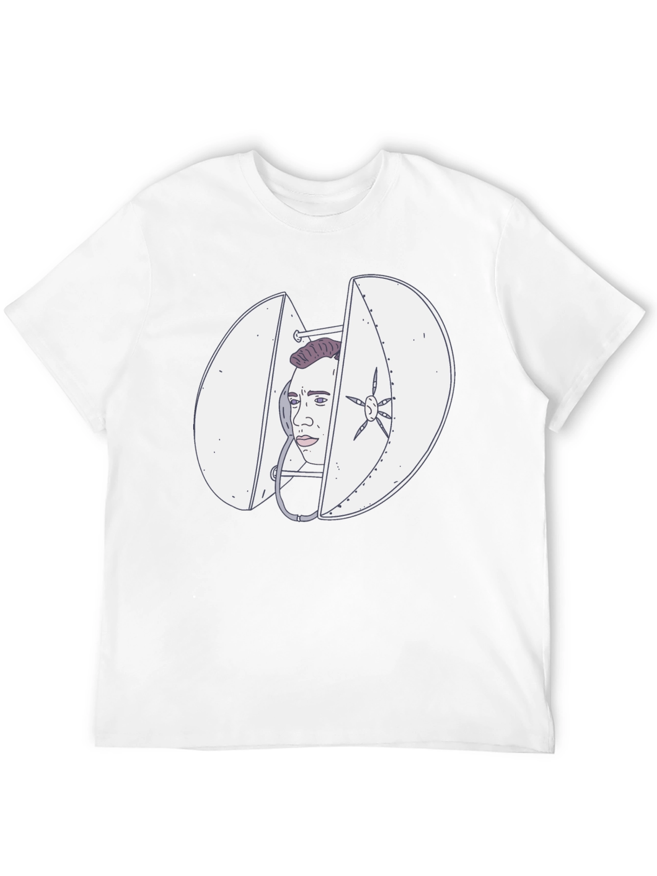 Quirky Black T-Shirt with Funny Illustration