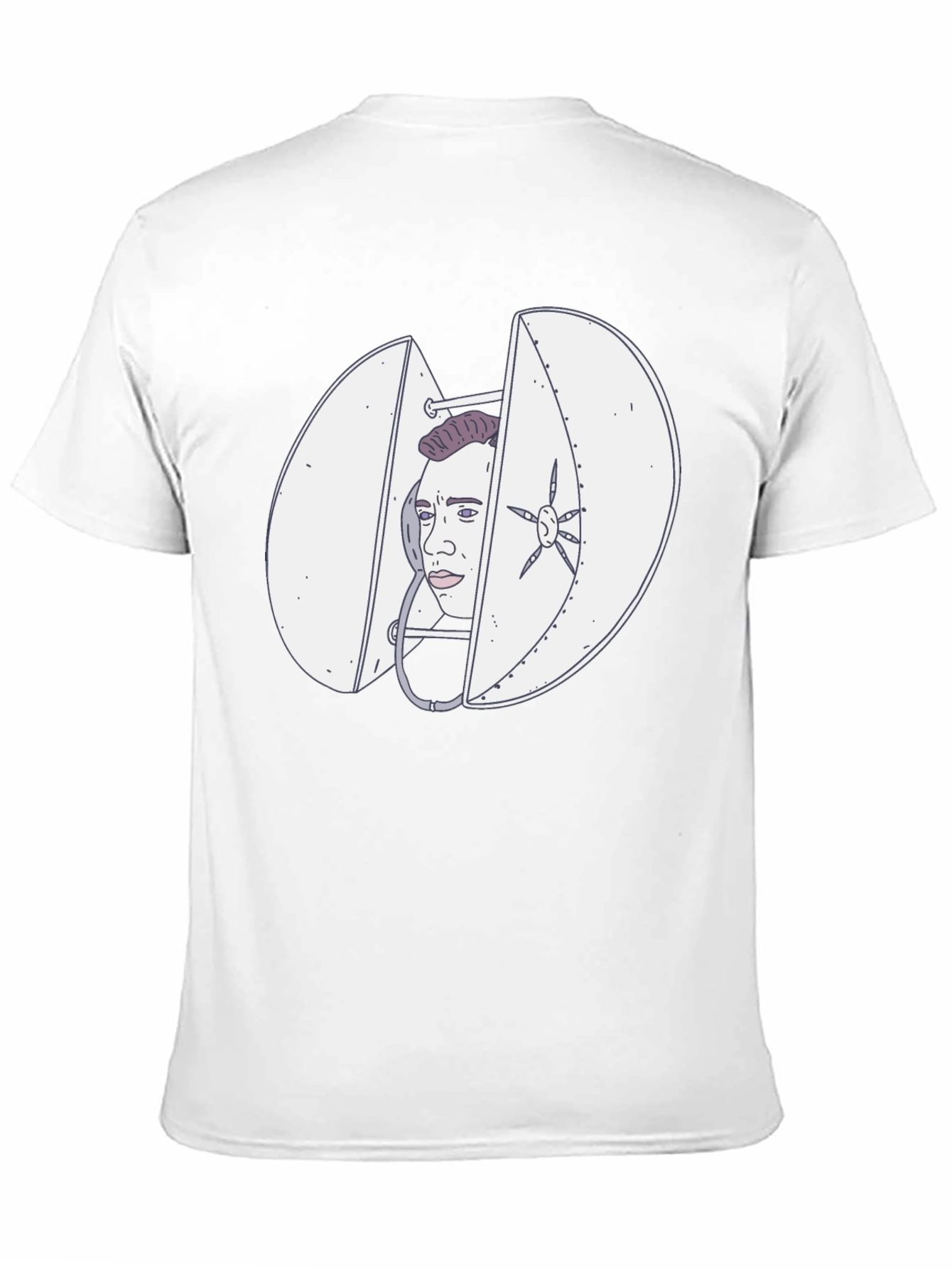 Quirky Black T-Shirt with Funny Illustration