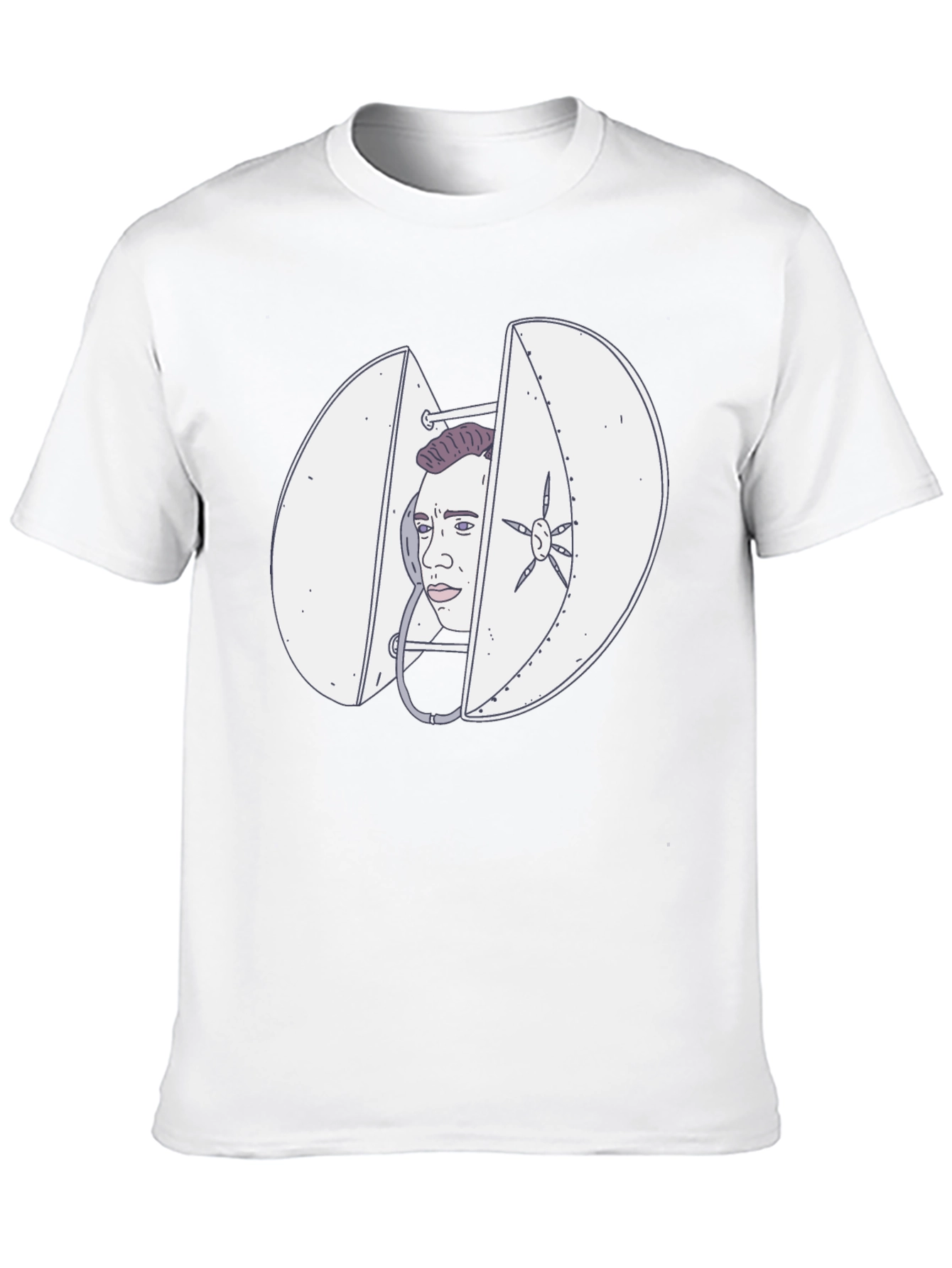 Quirky Black T-Shirt with Funny Illustration