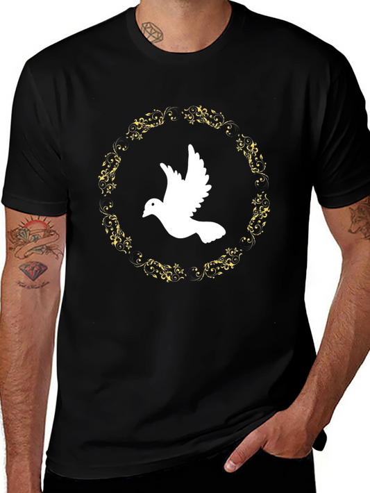 Dove Peace T-Shirt - Black Graphic Tee