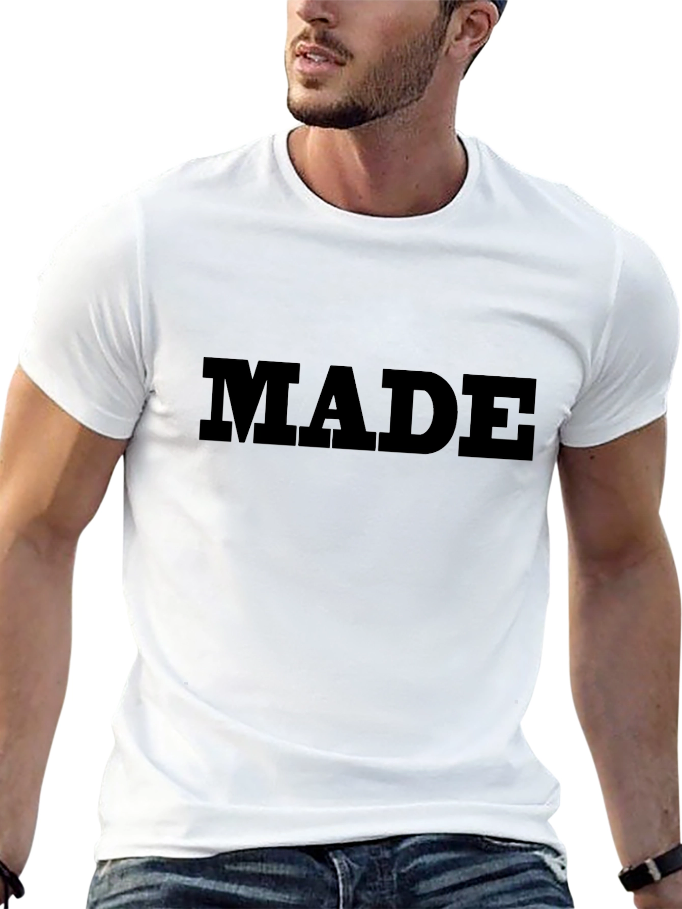 Bold MADE Graphic Tee - Classic Black Cotton T-Shirt