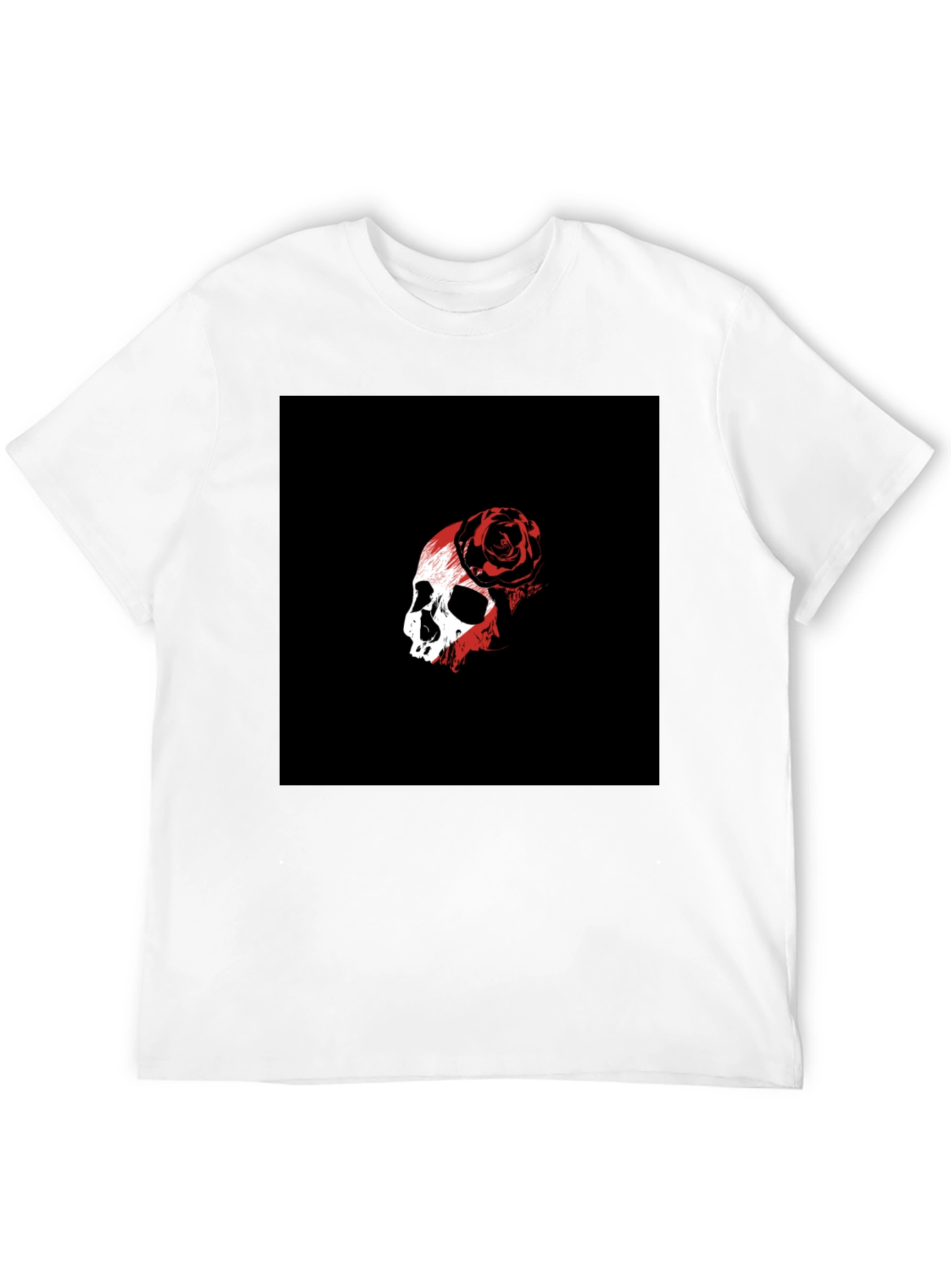 Skull & Rose Graphic Black T-Shirt