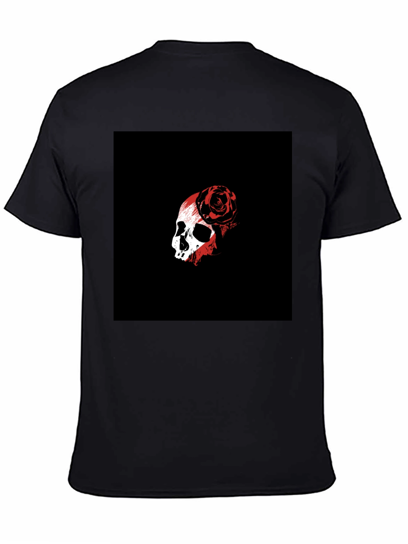 Skull & Rose Graphic Black T-Shirt