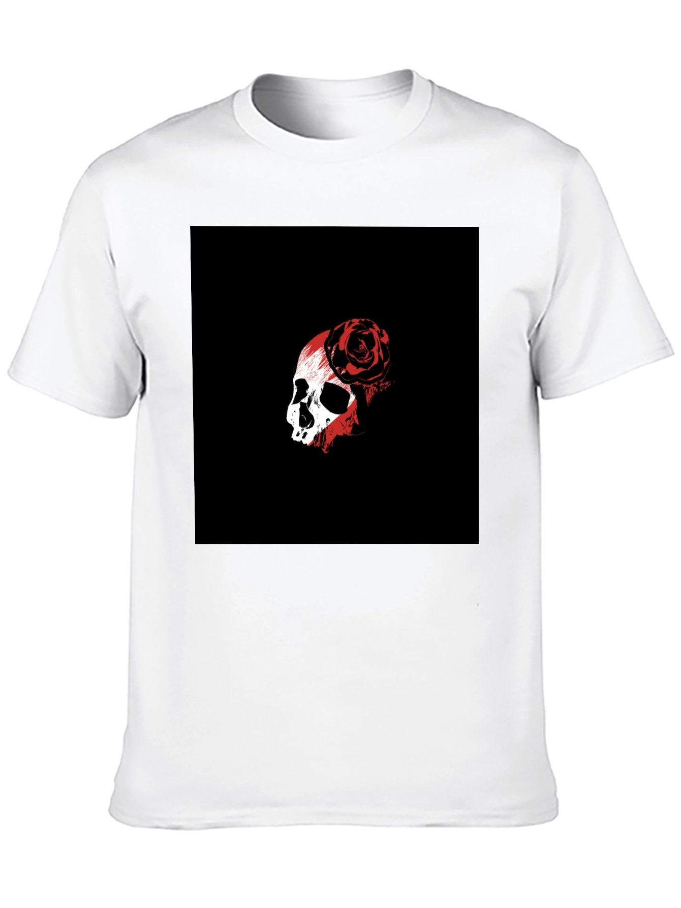 Skull & Rose Graphic Black T-Shirt