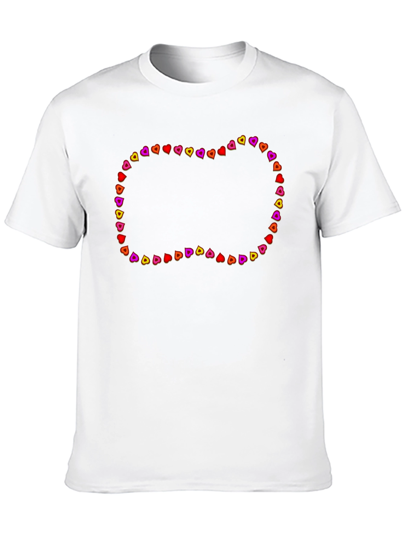 Heart Border Black T-Shirt