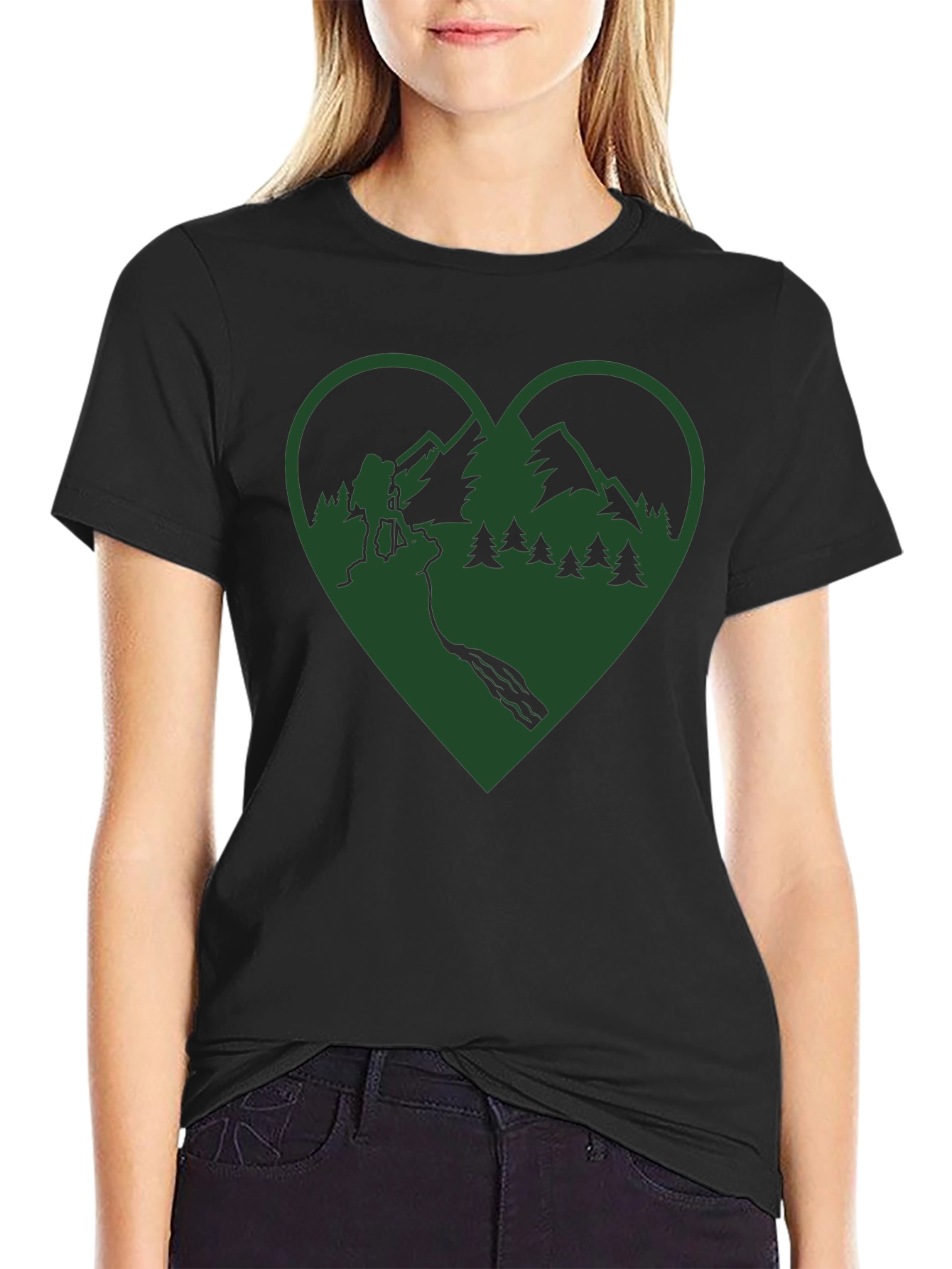 Hiking Heart Graphic Tee - Outdoor Adventure Shirt
