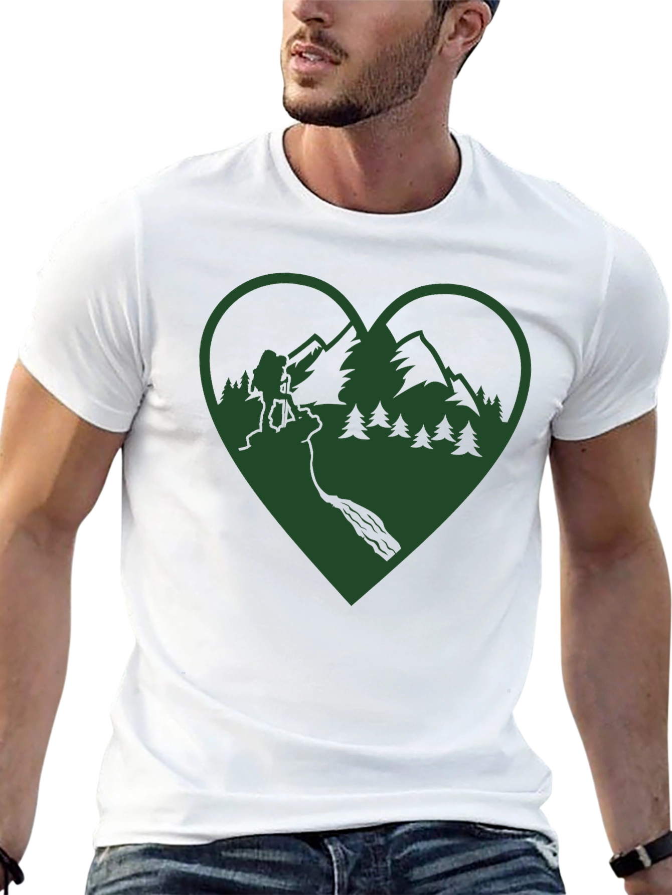 Hiking Heart Graphic Tee - Outdoor Adventure Shirt