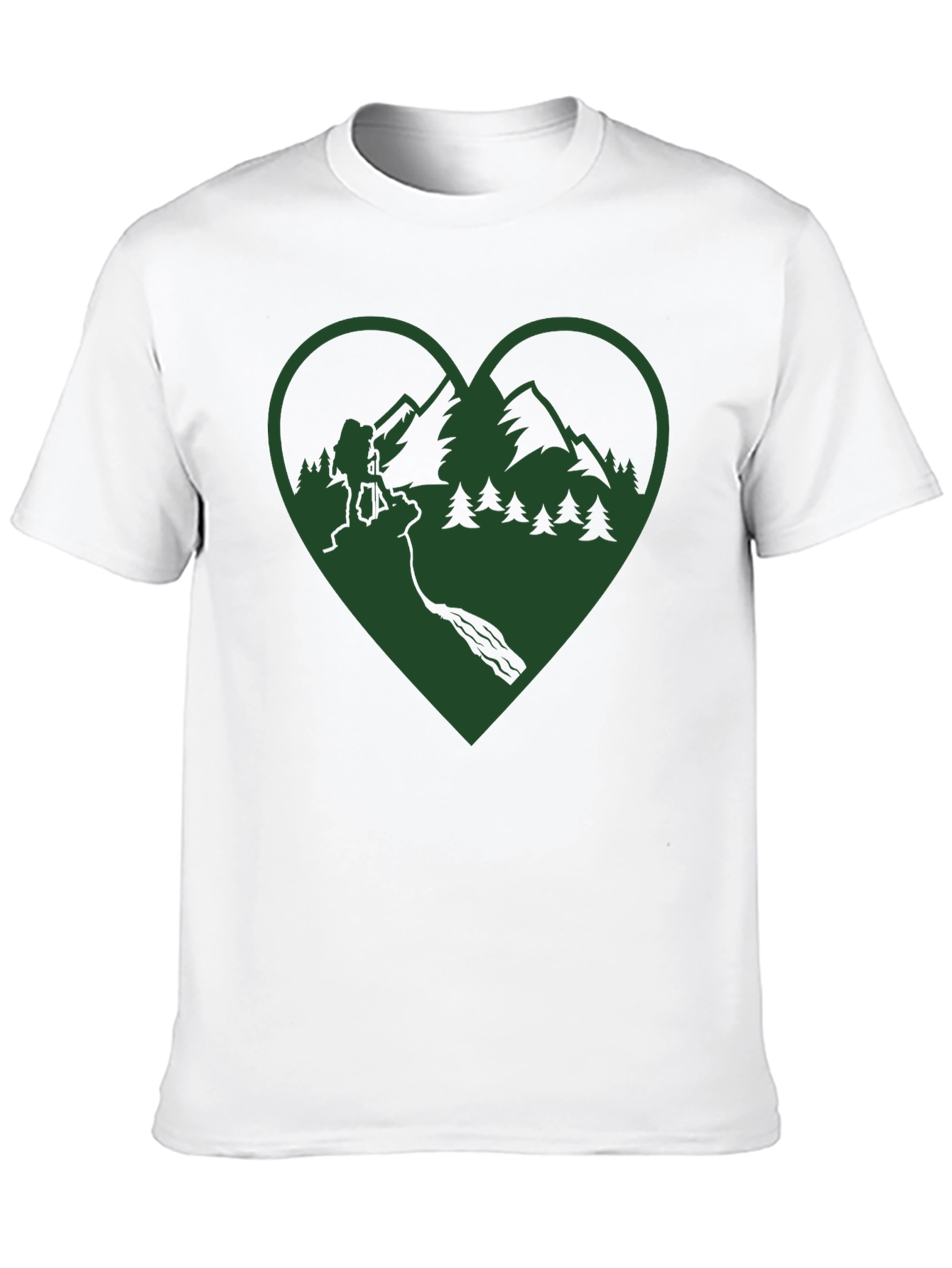 Hiking Heart Graphic Tee - Outdoor Adventure Shirt