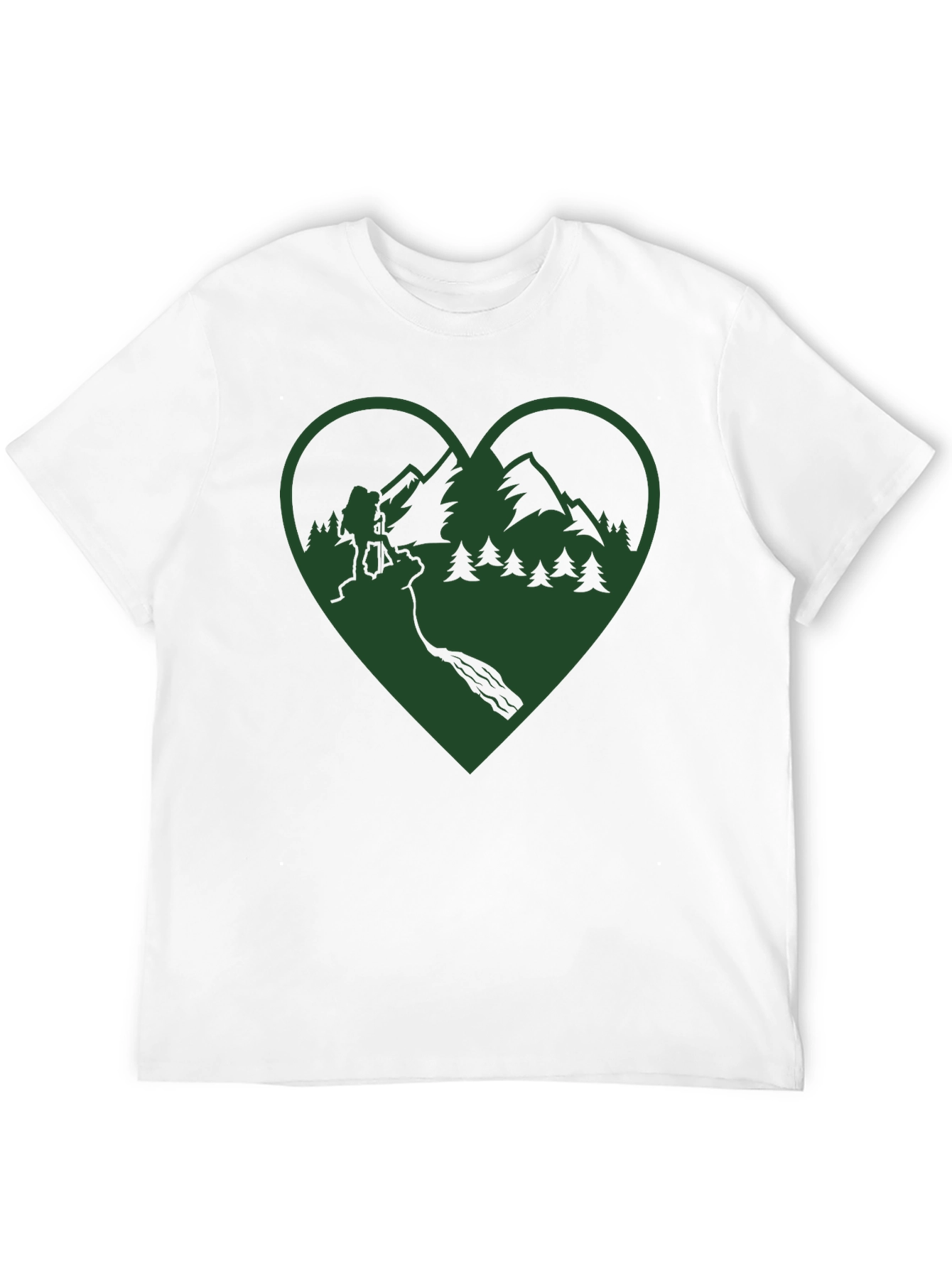 Hiking Heart Graphic Tee - Outdoor Adventure Shirt