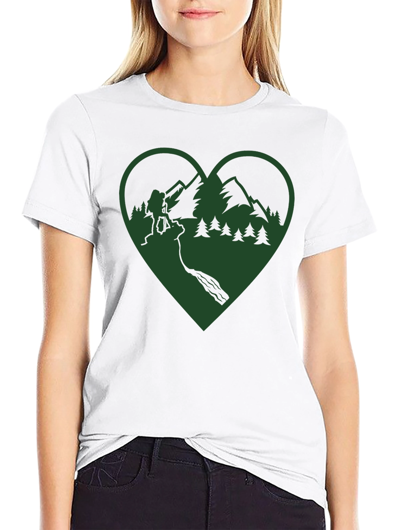 Hiking Heart Graphic Tee - Outdoor Adventure Shirt