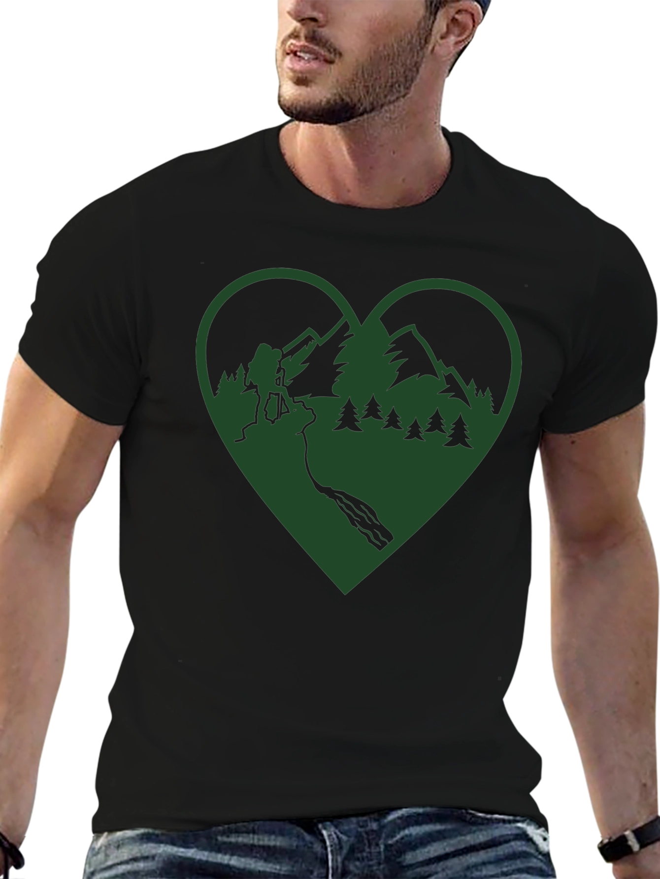 Hiking Heart Graphic Tee - Outdoor Adventure Shirt