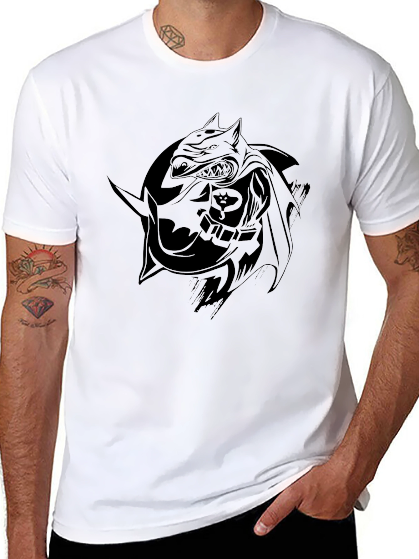 Dark Knight Graphic Tee - Mens Black T-Shirt