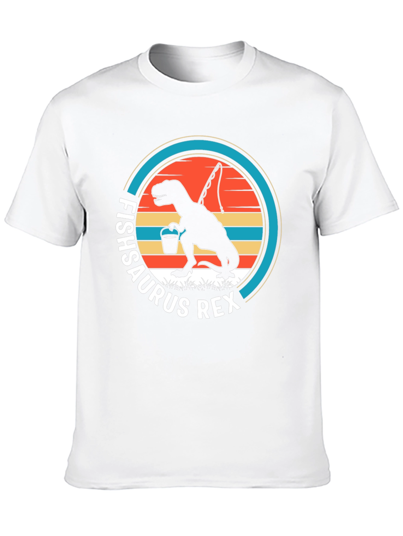 Fishsaurus Rex T-Shirt - Dinosaur Fishing Tee