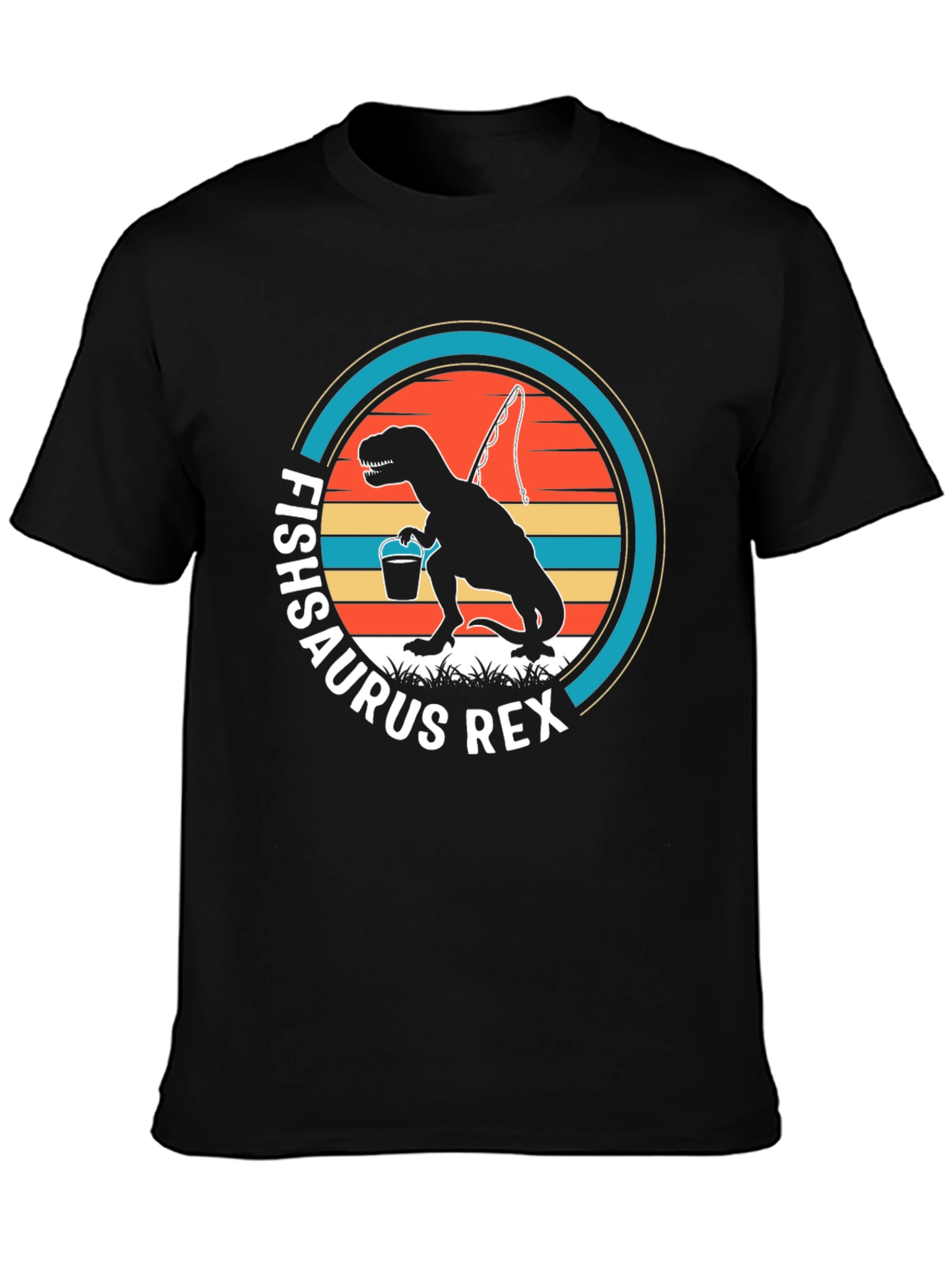 Fishsaurus Rex T-Shirt - Dinosaur Fishing Tee