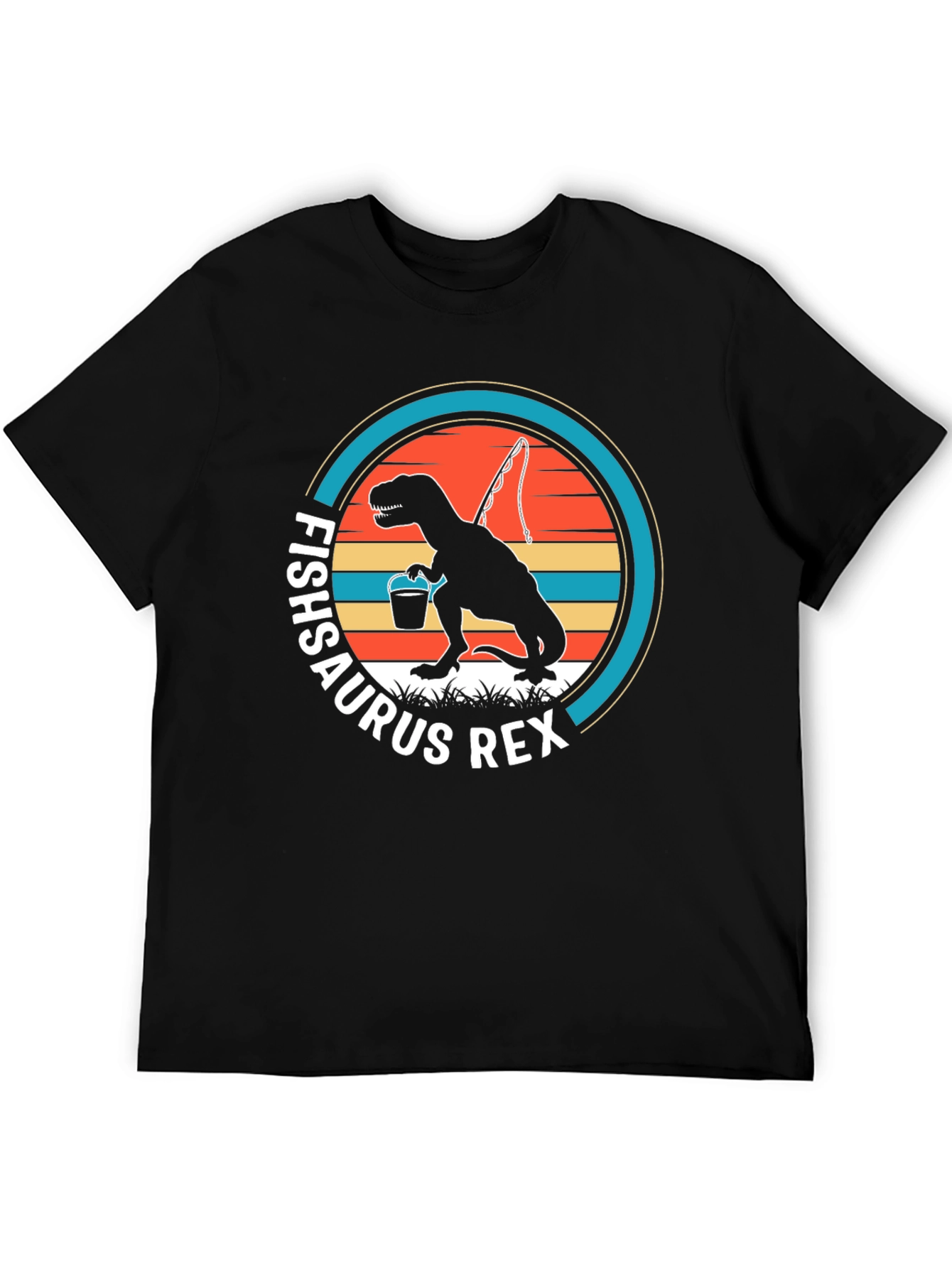 Fishsaurus Rex T-Shirt - Dinosaur Fishing Tee