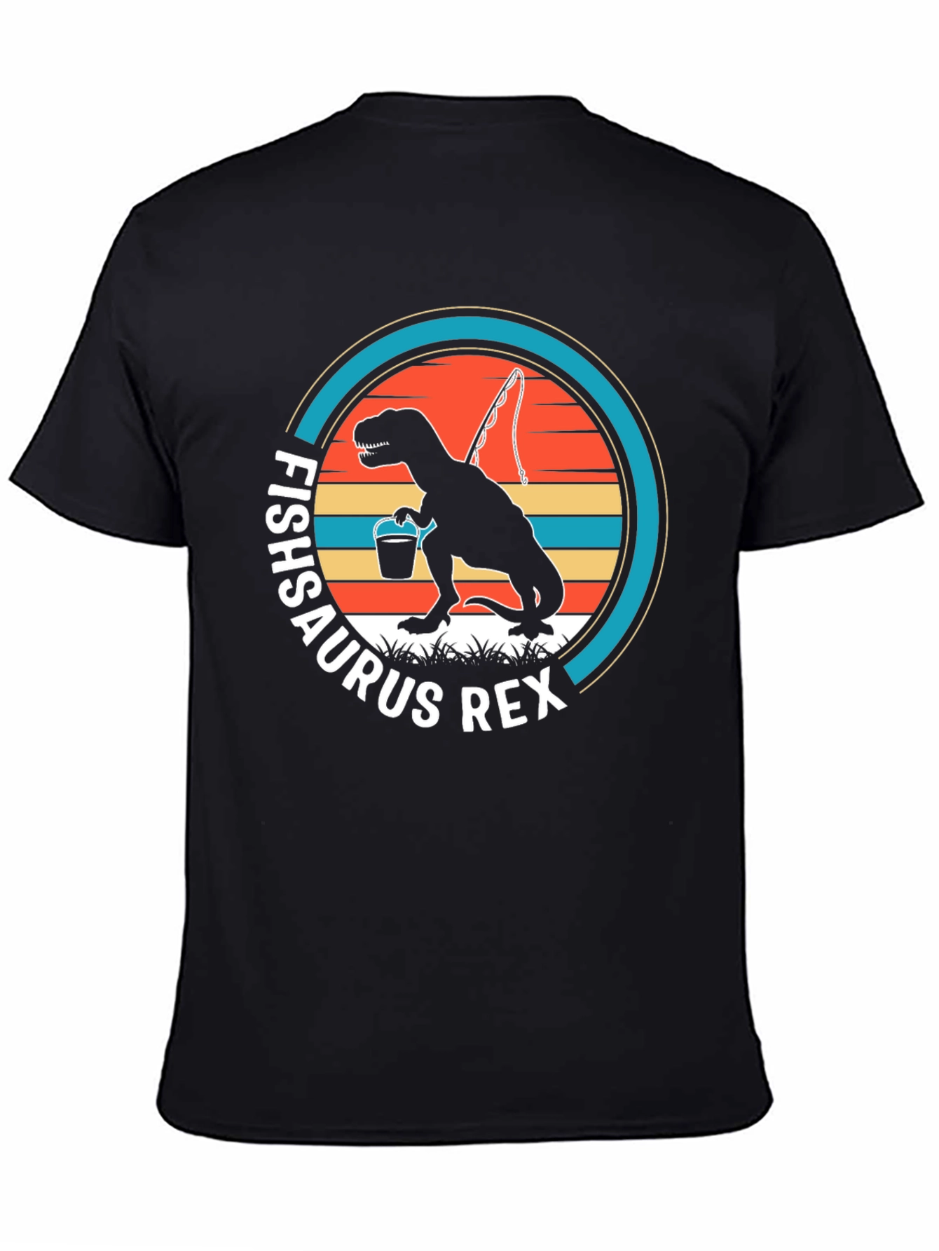 Fishsaurus Rex T-Shirt - Dinosaur Fishing Tee