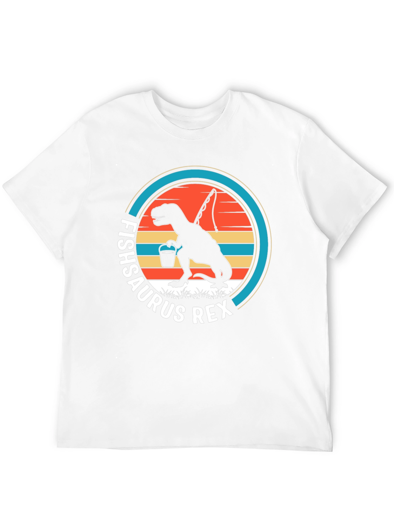 Fishsaurus Rex T-Shirt - Dinosaur Fishing Tee