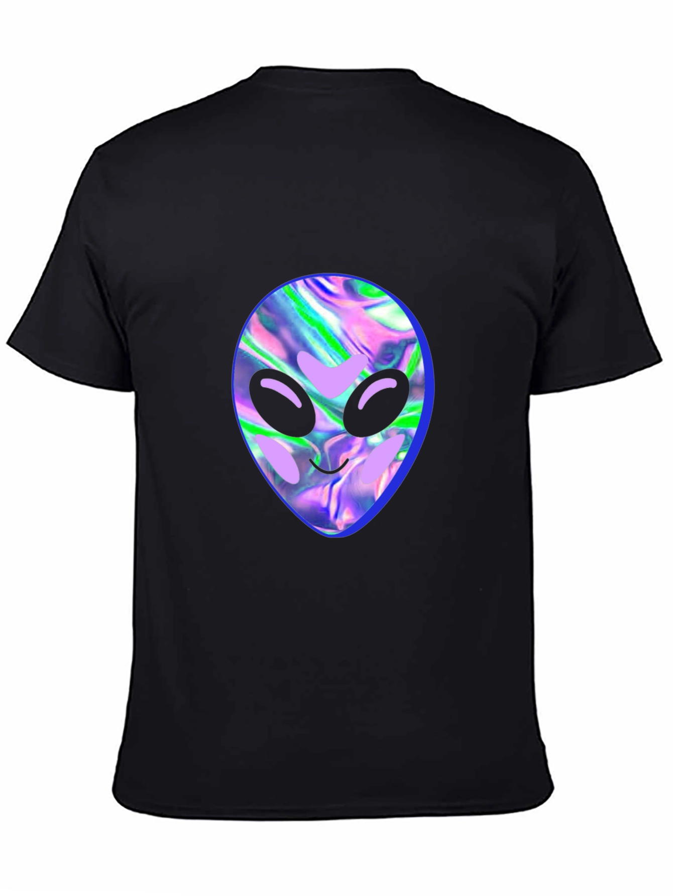 Alien Head Graphic Tee - Black T-Shirt