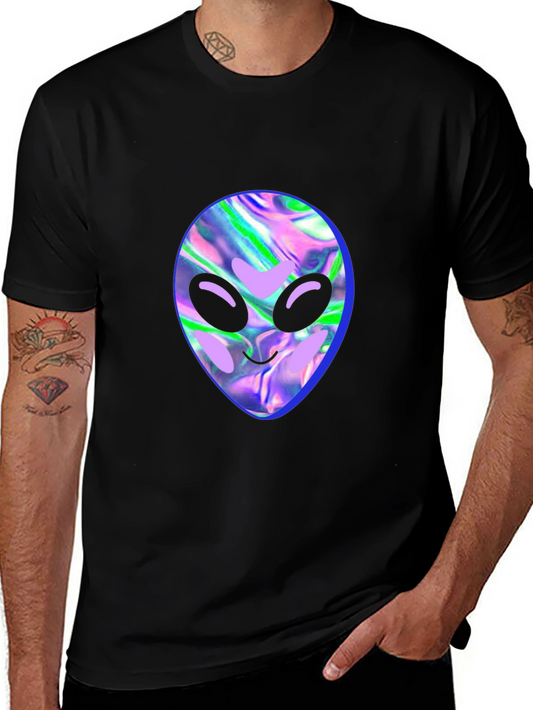 Alien Head Graphic Tee - Black T-Shirt