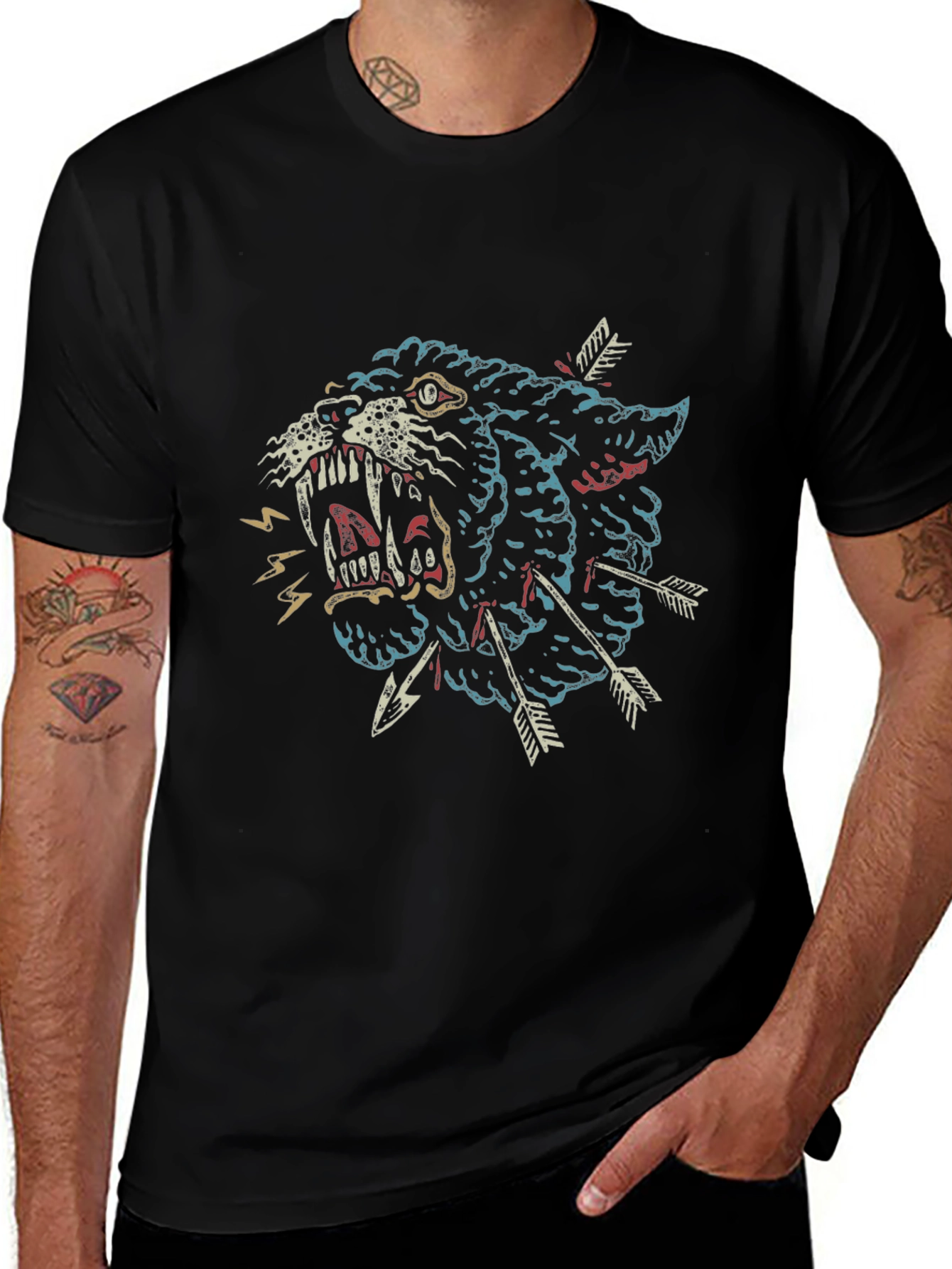 Black Panther Graphic Tee - Arrow Design
