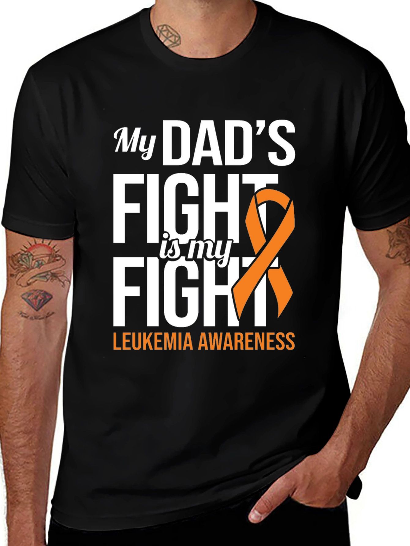 Leukemia Awareness T-Shirt - My Dads Fight