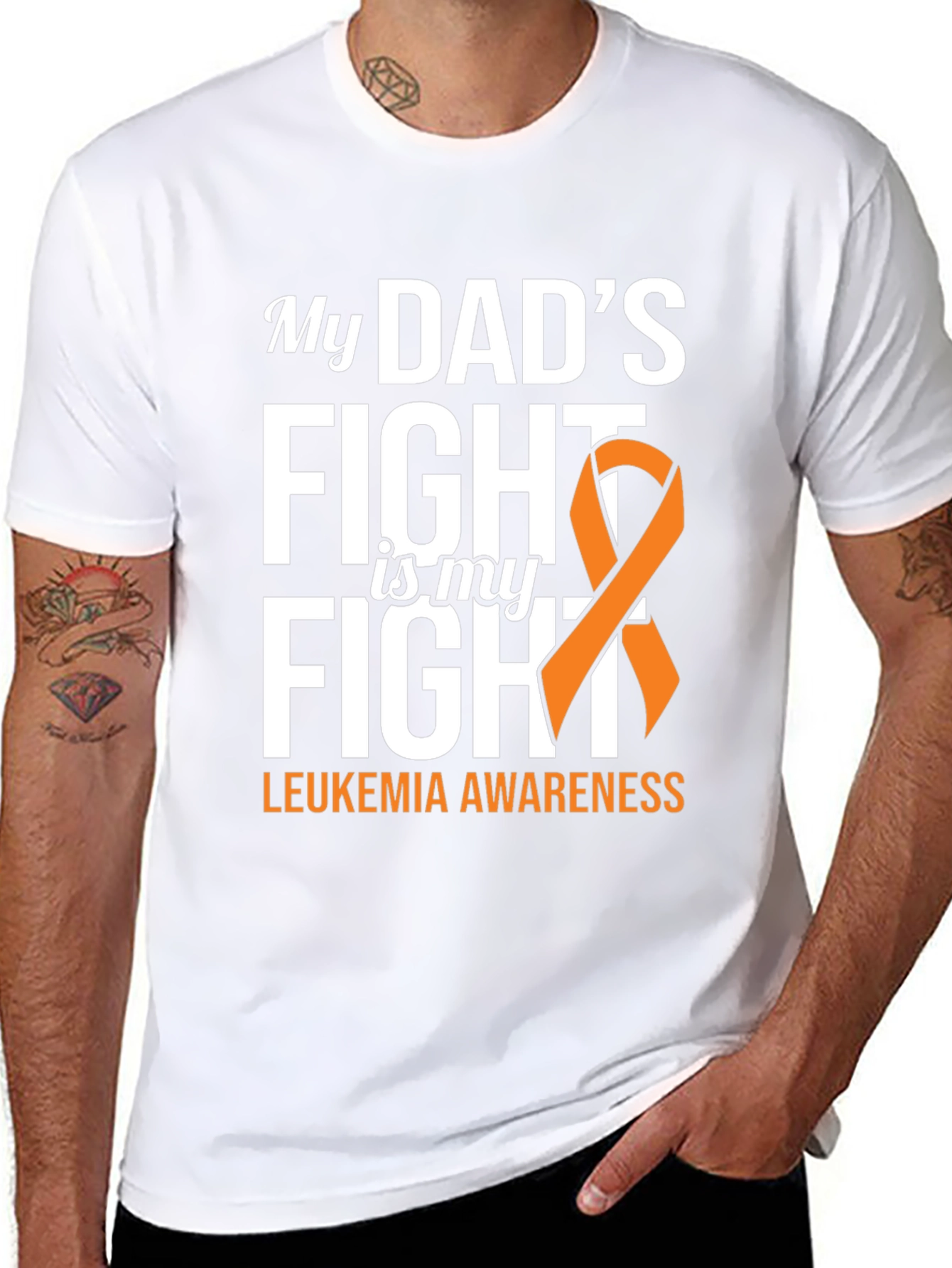 Leukemia Awareness T-Shirt - My Dads Fight