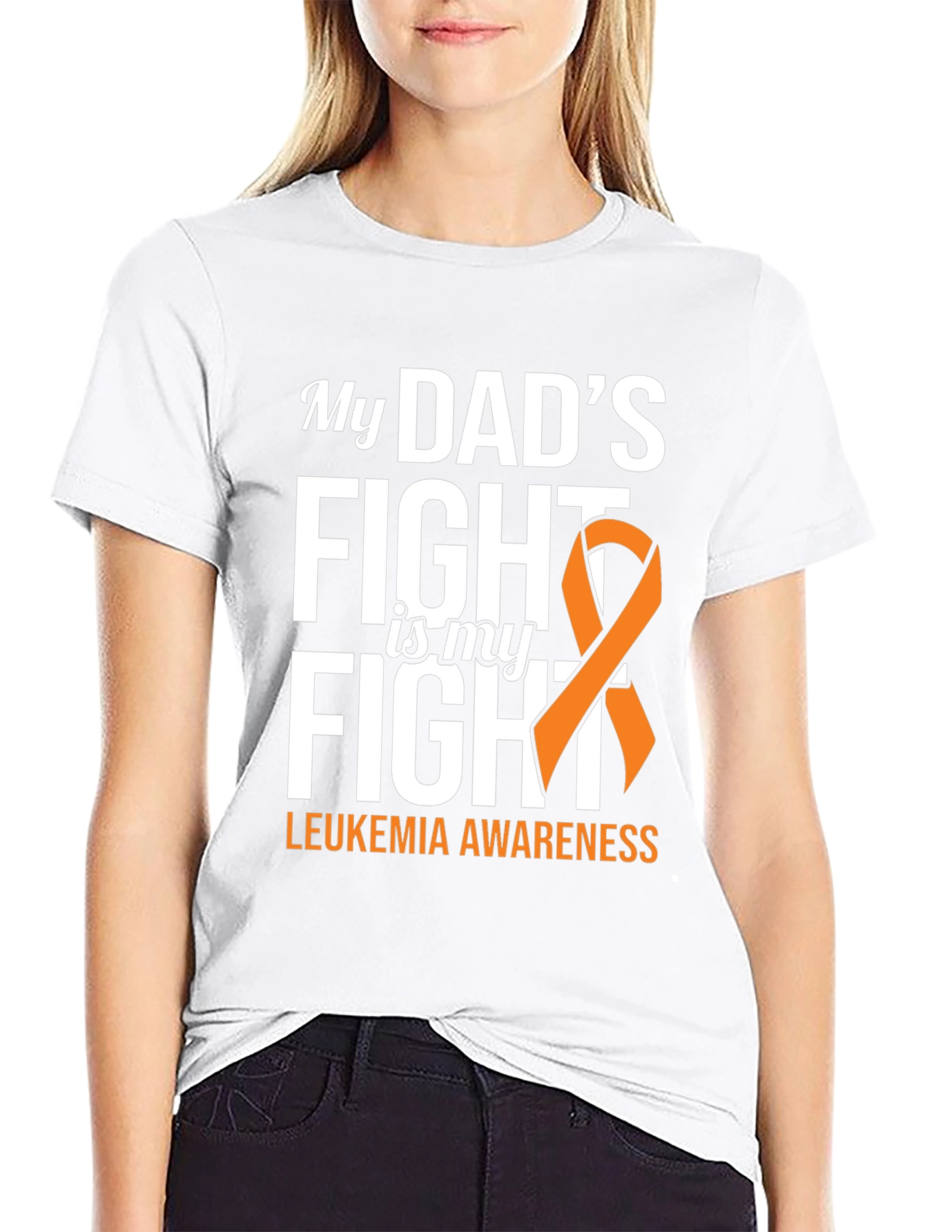 Leukemia Awareness T-Shirt - My Dads Fight