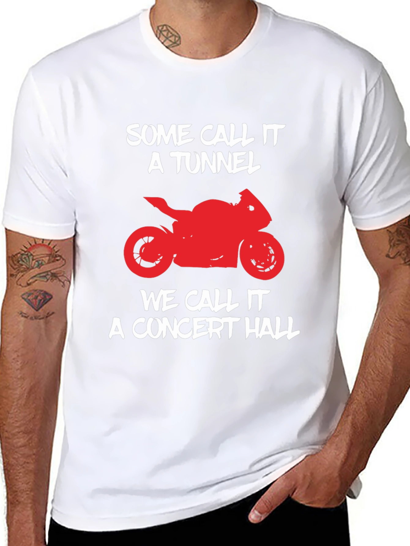 Motorcycle Tunnel Concert Hall Graphic T-Shirt