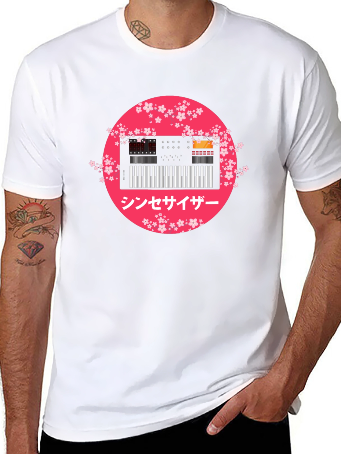 Synthwave Keyboard Sakura T-Shirt