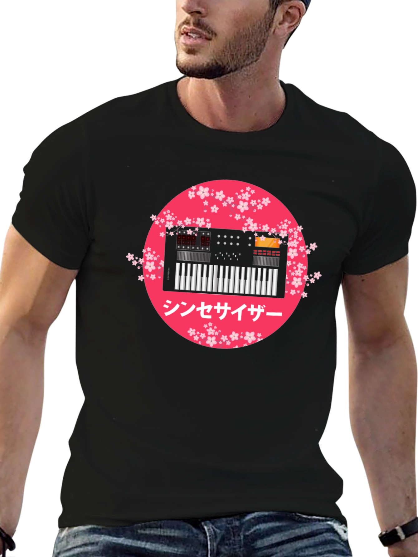 Synthwave Keyboard Sakura T-Shirt