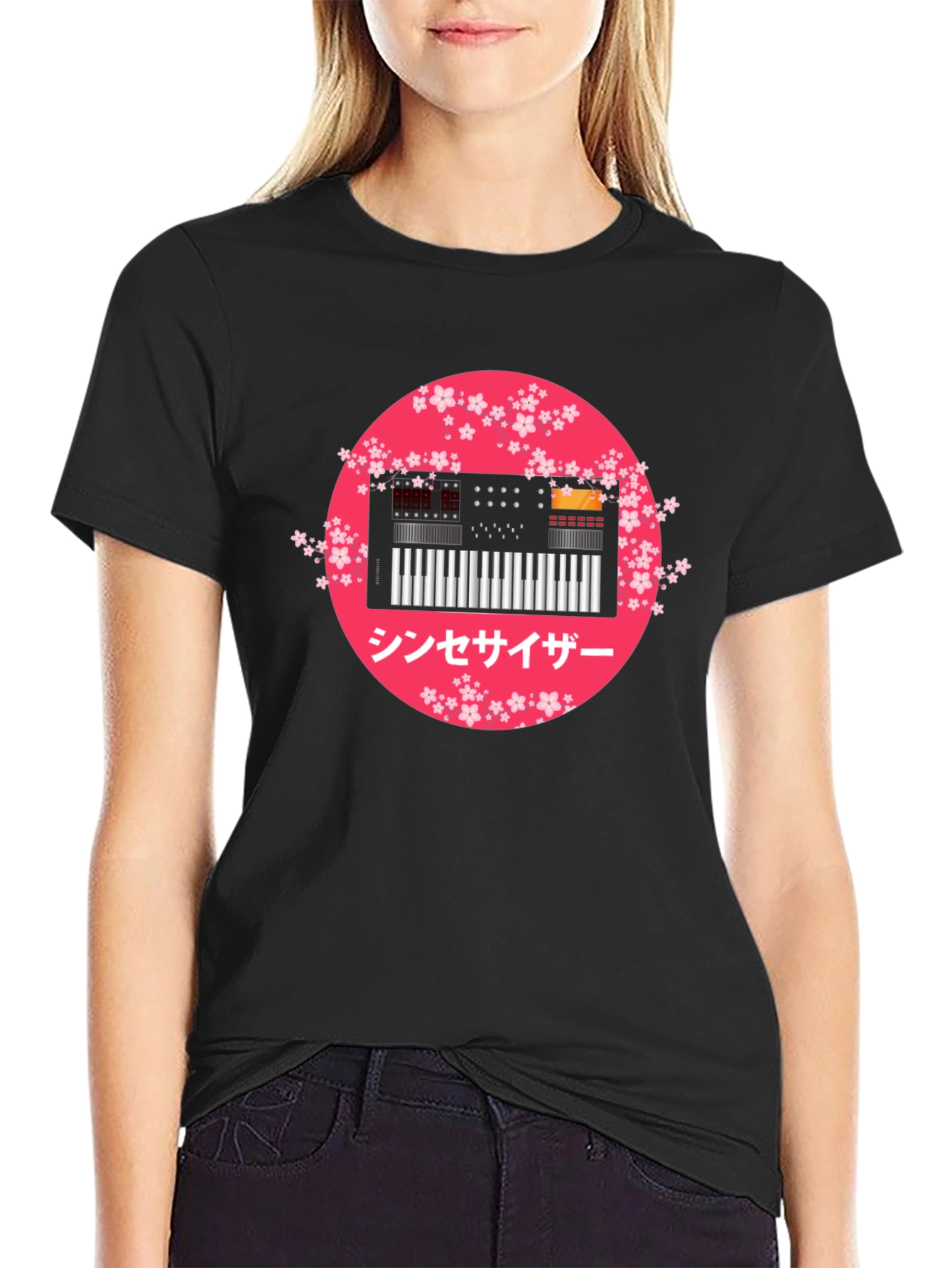 Synthwave Keyboard Sakura T-Shirt