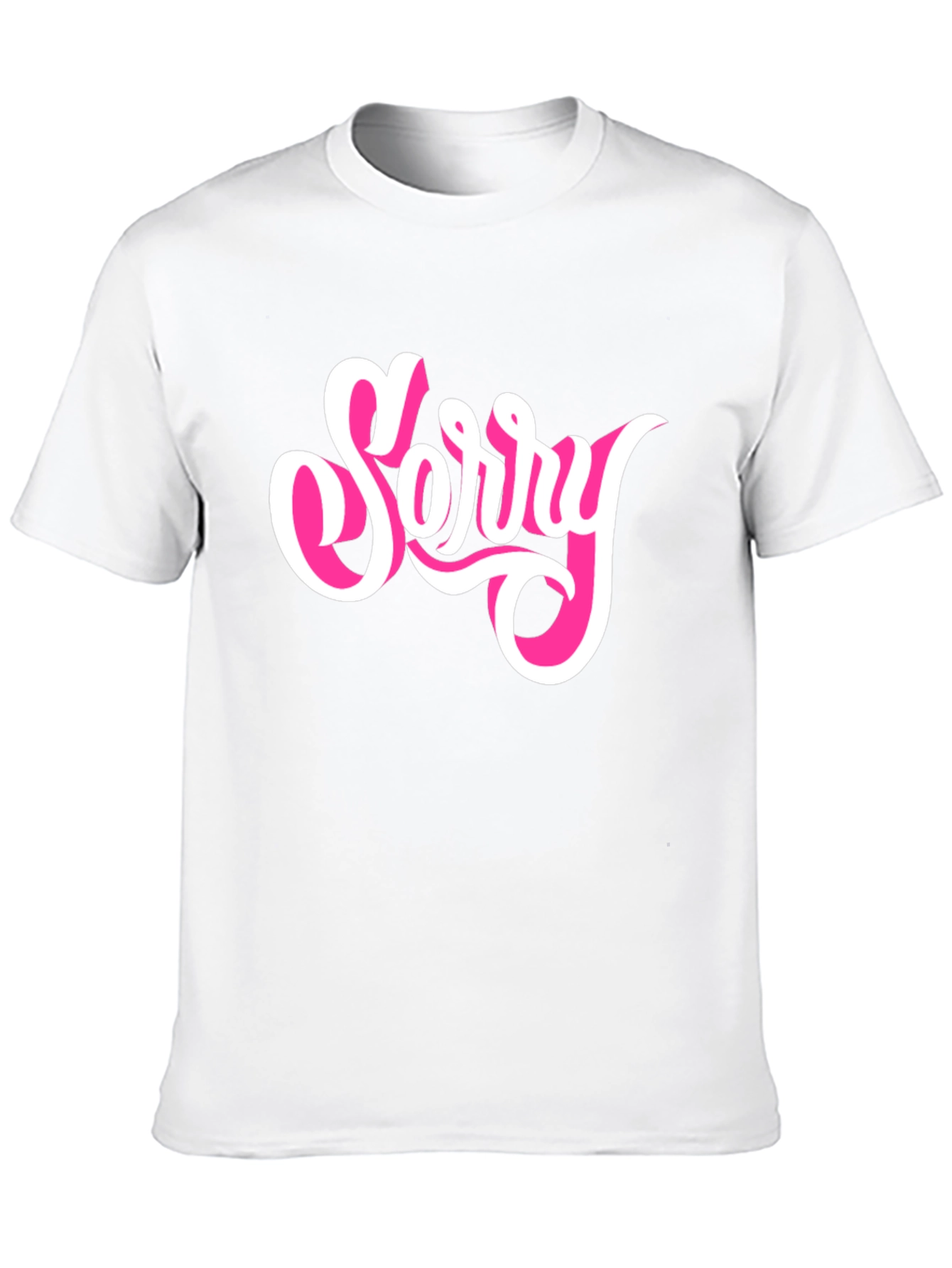 Sorry Graphic Tee - Black Cotton Blend