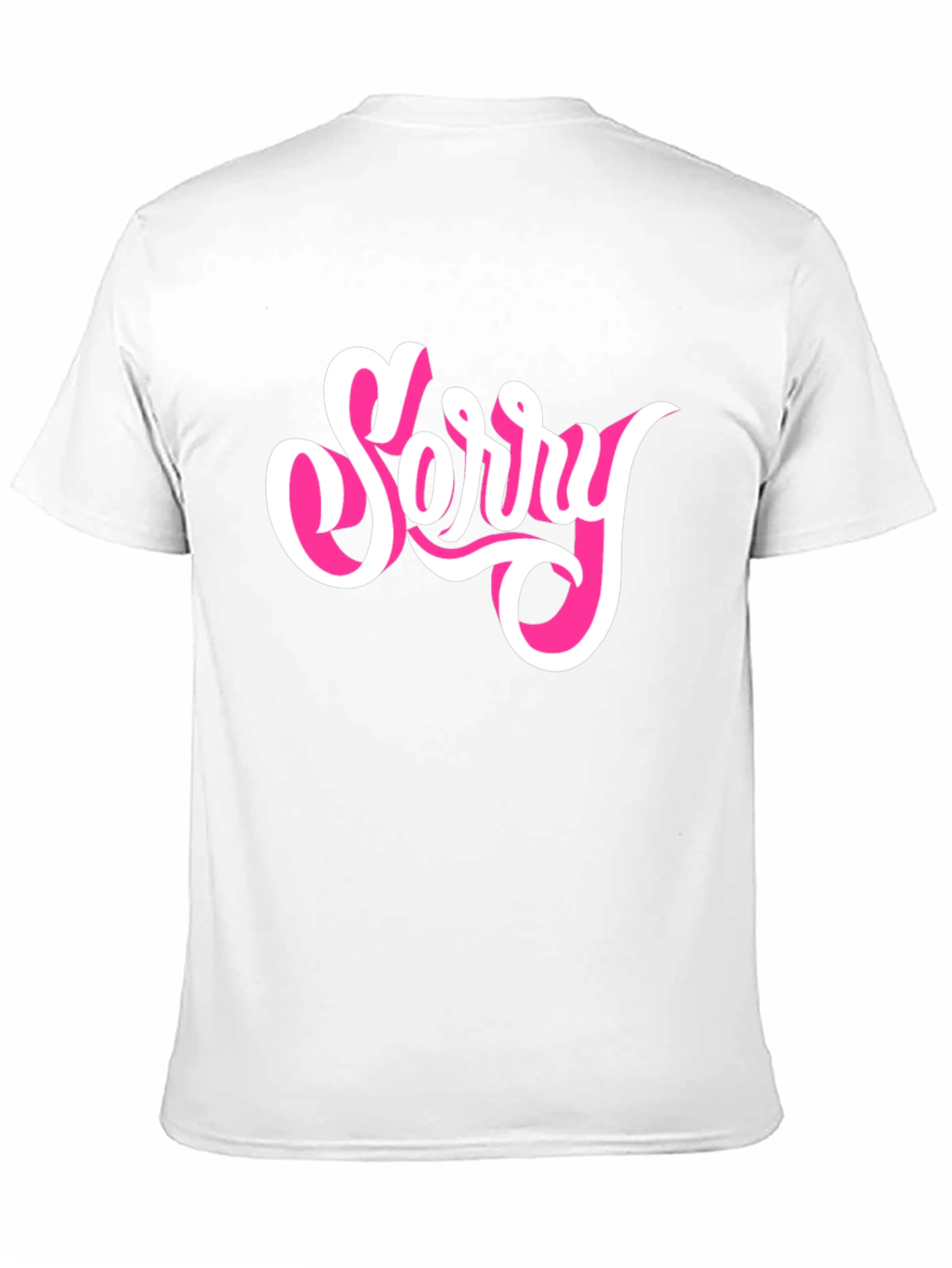 Sorry Graphic Tee - Black Cotton Blend