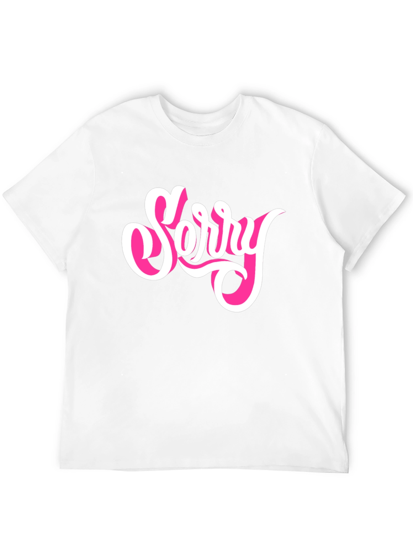 Sorry Graphic Tee - Black Cotton Blend