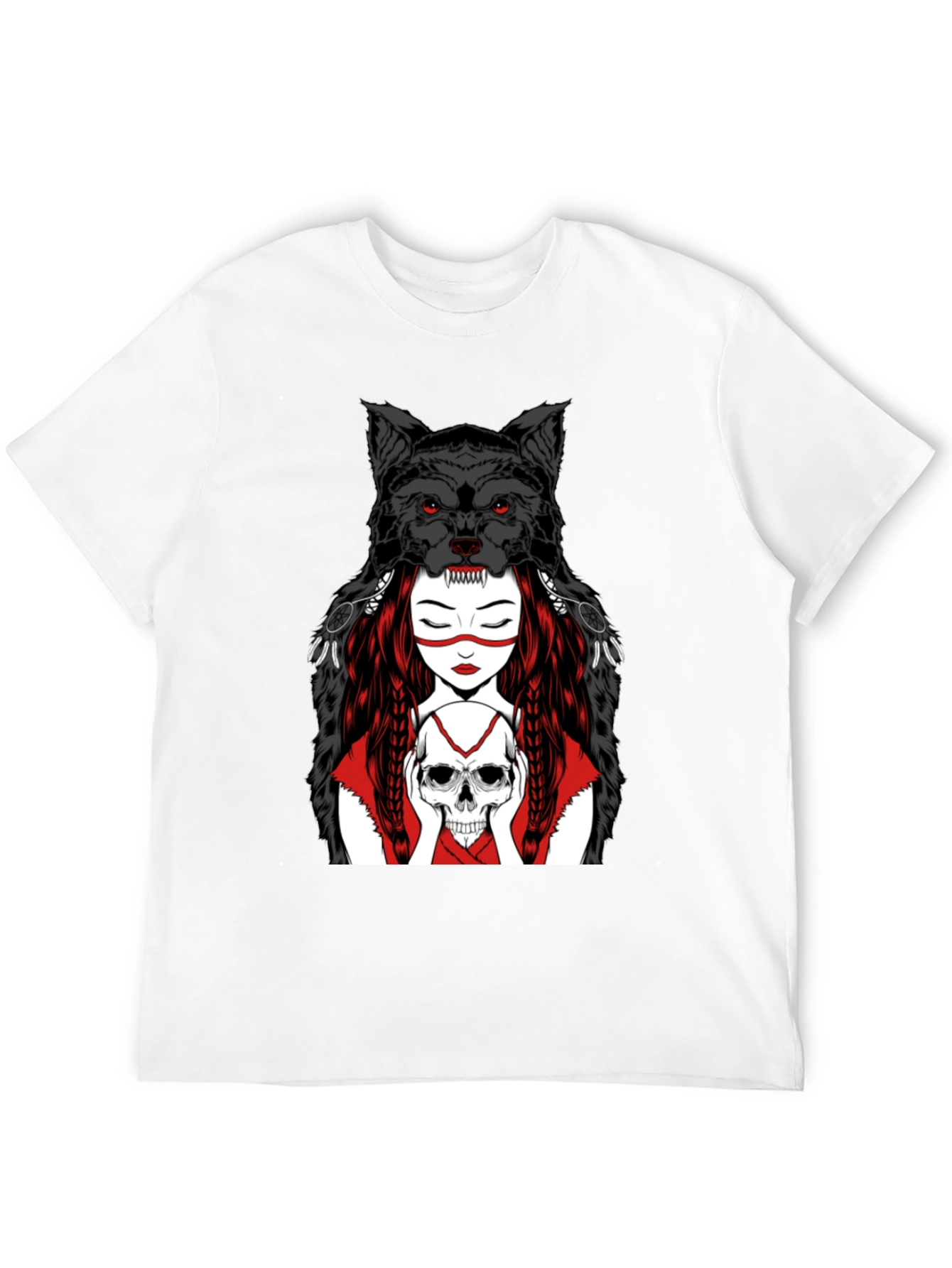 Wolf Spirit Graphic Tee - Black T-Shirt