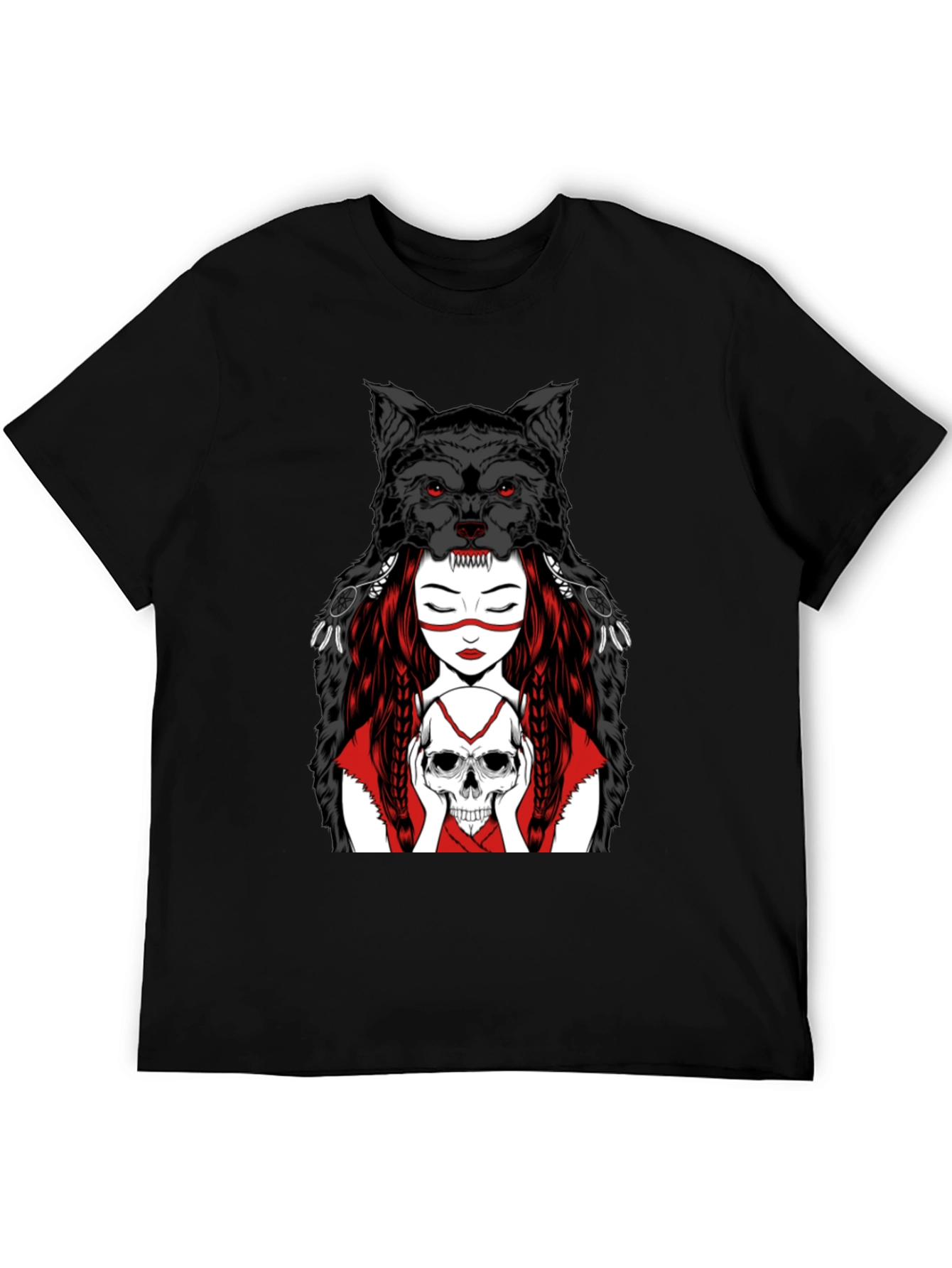 Wolf Spirit Graphic Tee - Black T-Shirt