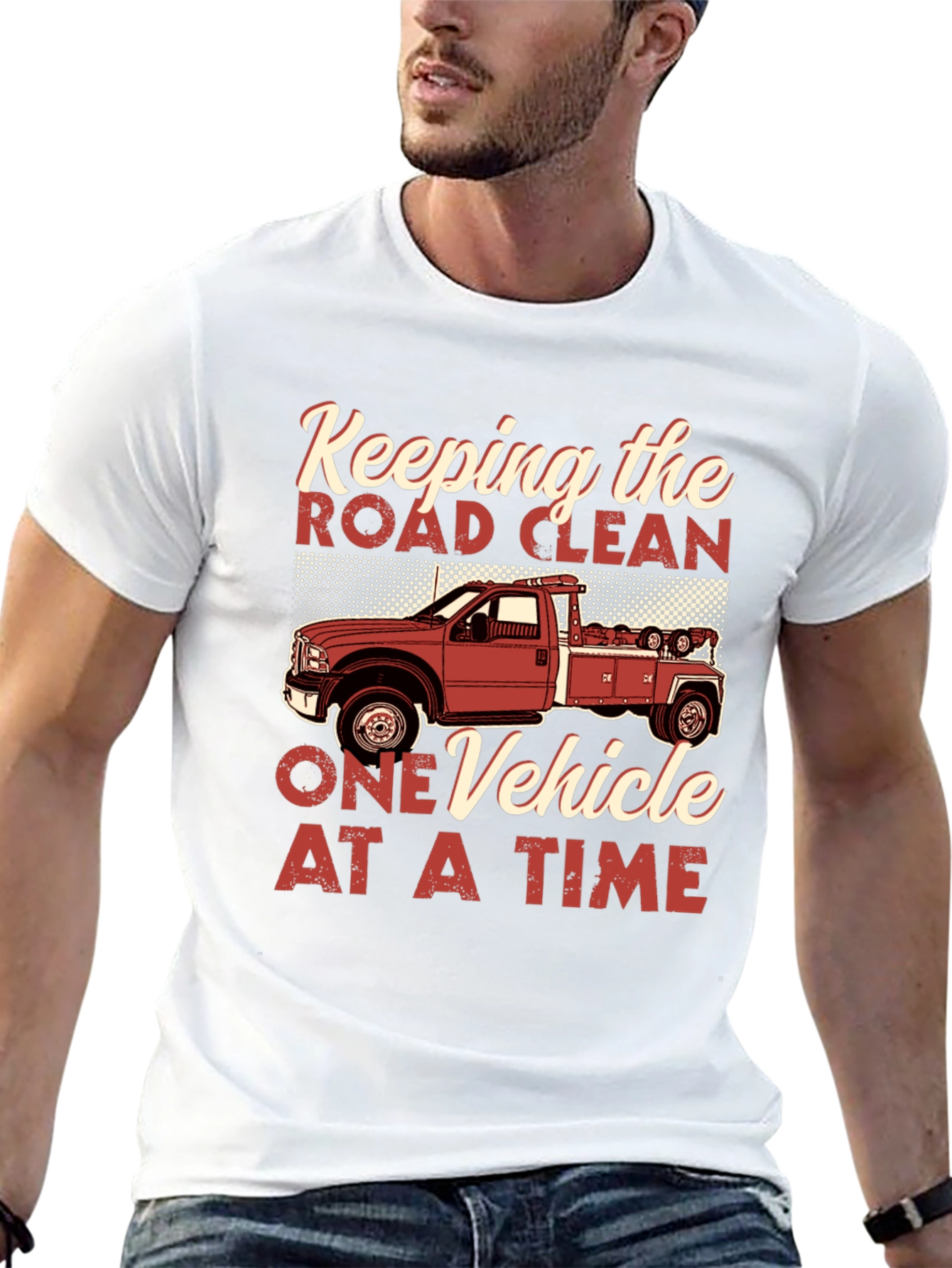 Keeping the Road Clean Tow Truck T-Shirt