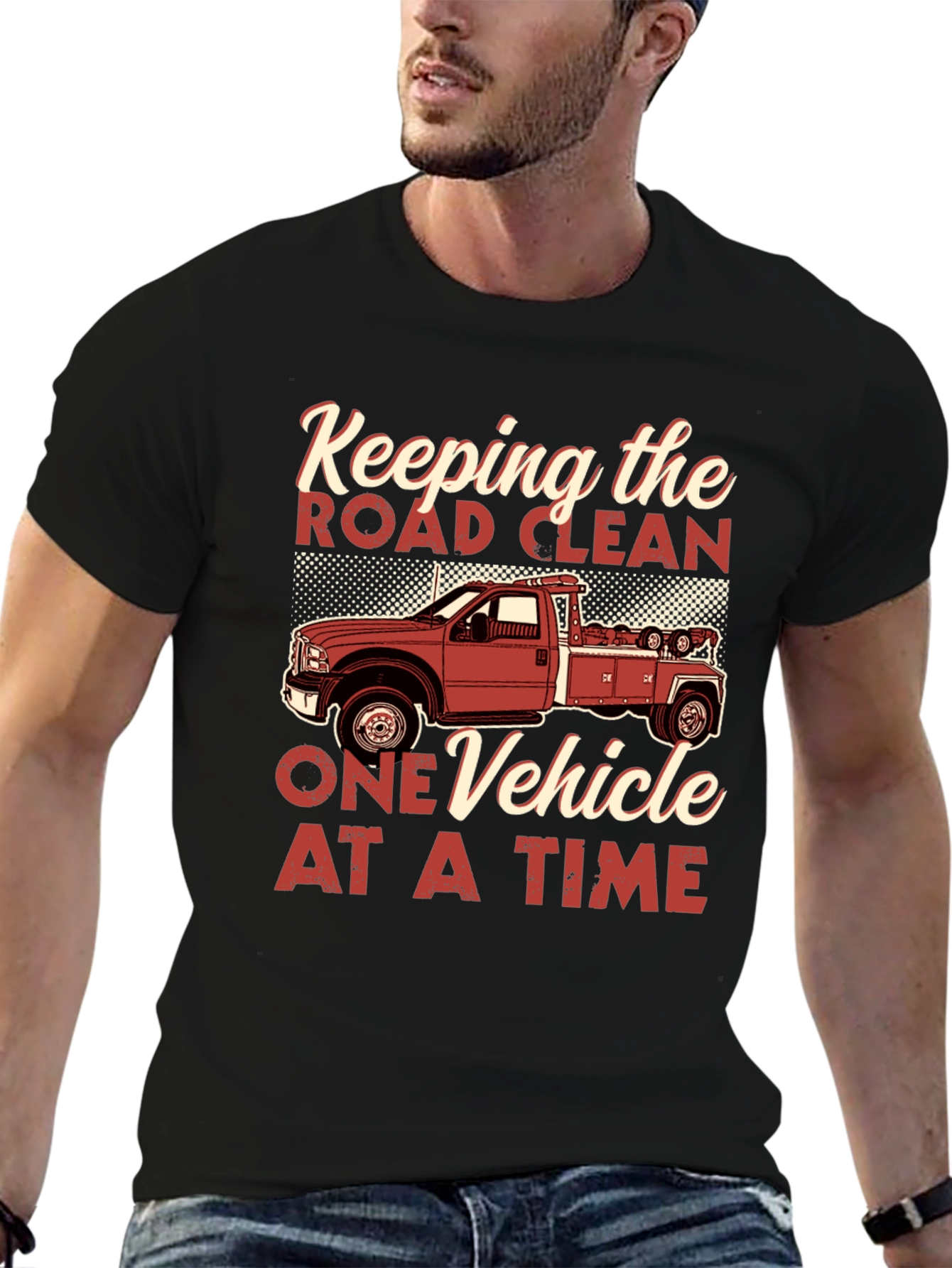 Keeping the Road Clean Tow Truck T-Shirt