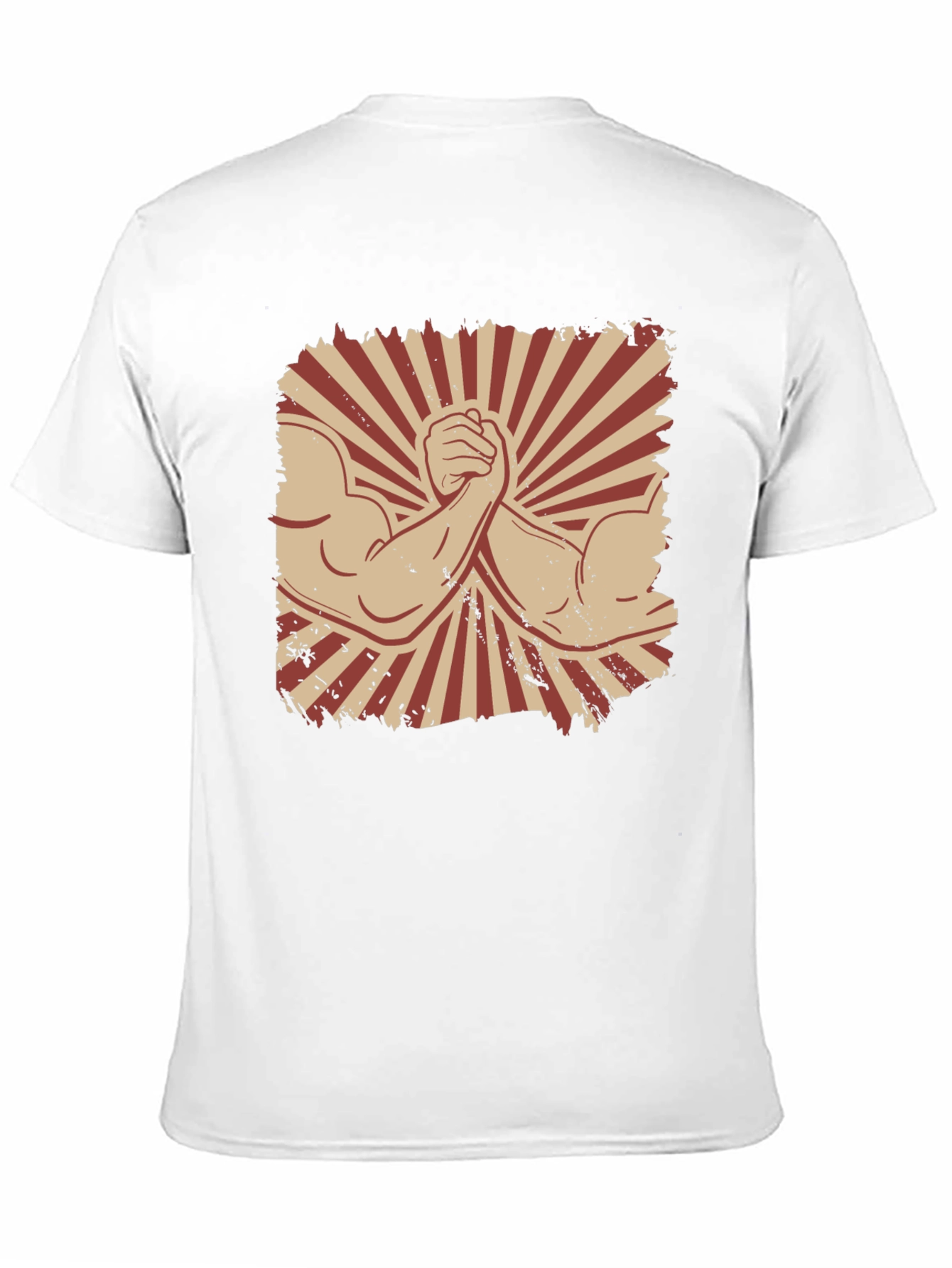 Arm Wrestling Graphic Tee - Retro Style Black T-Shirt