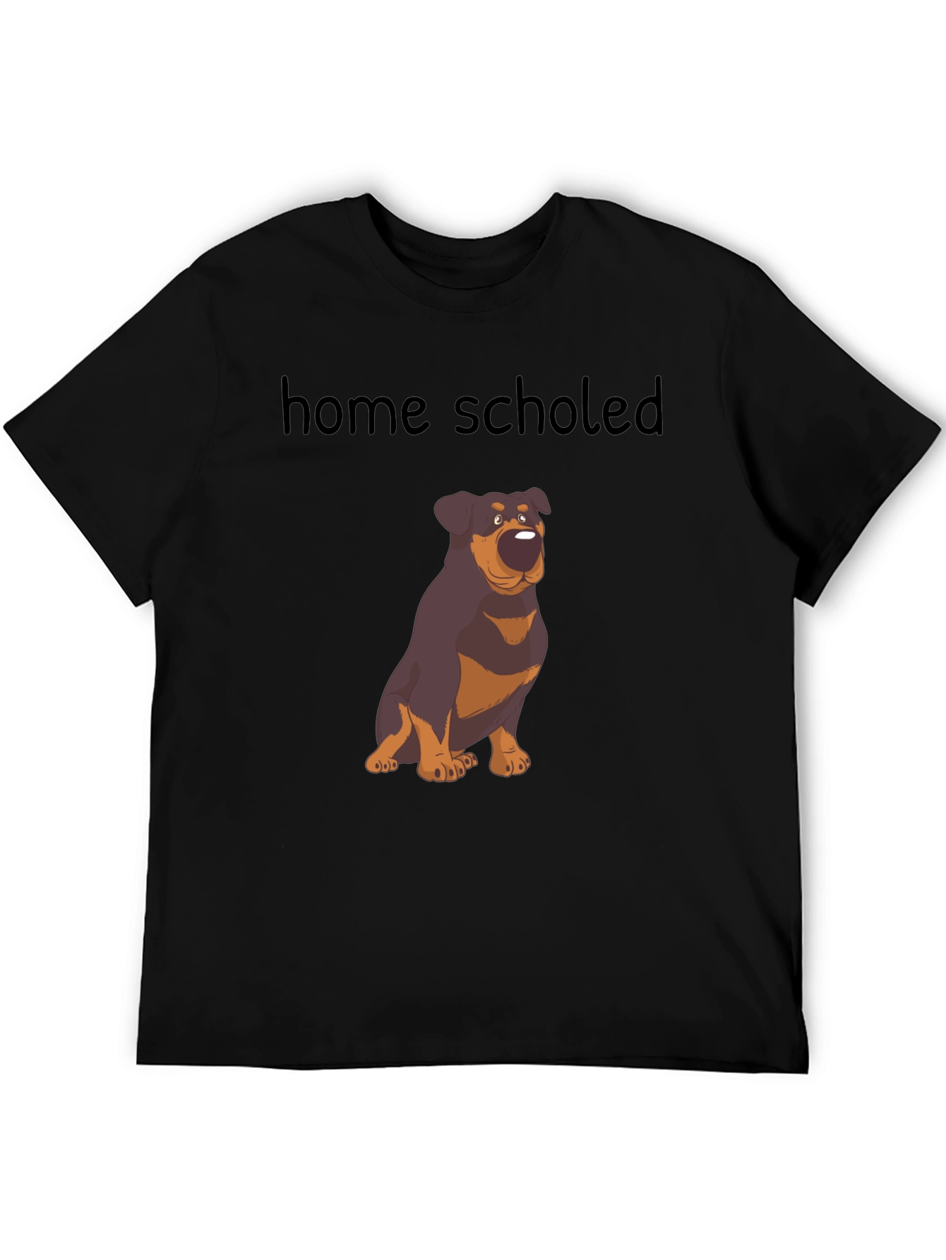 Home Schooled Rottweiler T-Shirt - Black