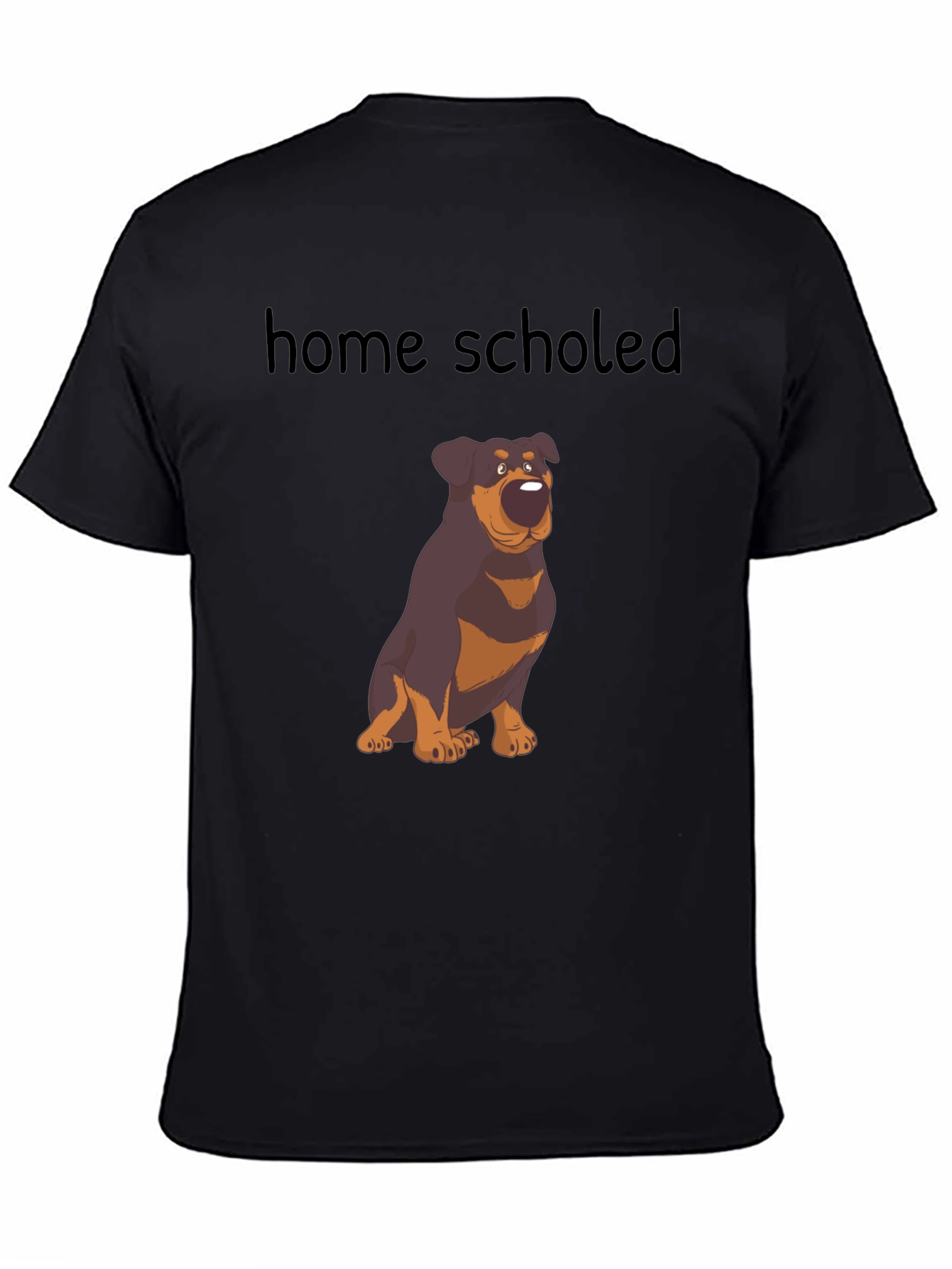 Home Schooled Rottweiler T-Shirt - Black